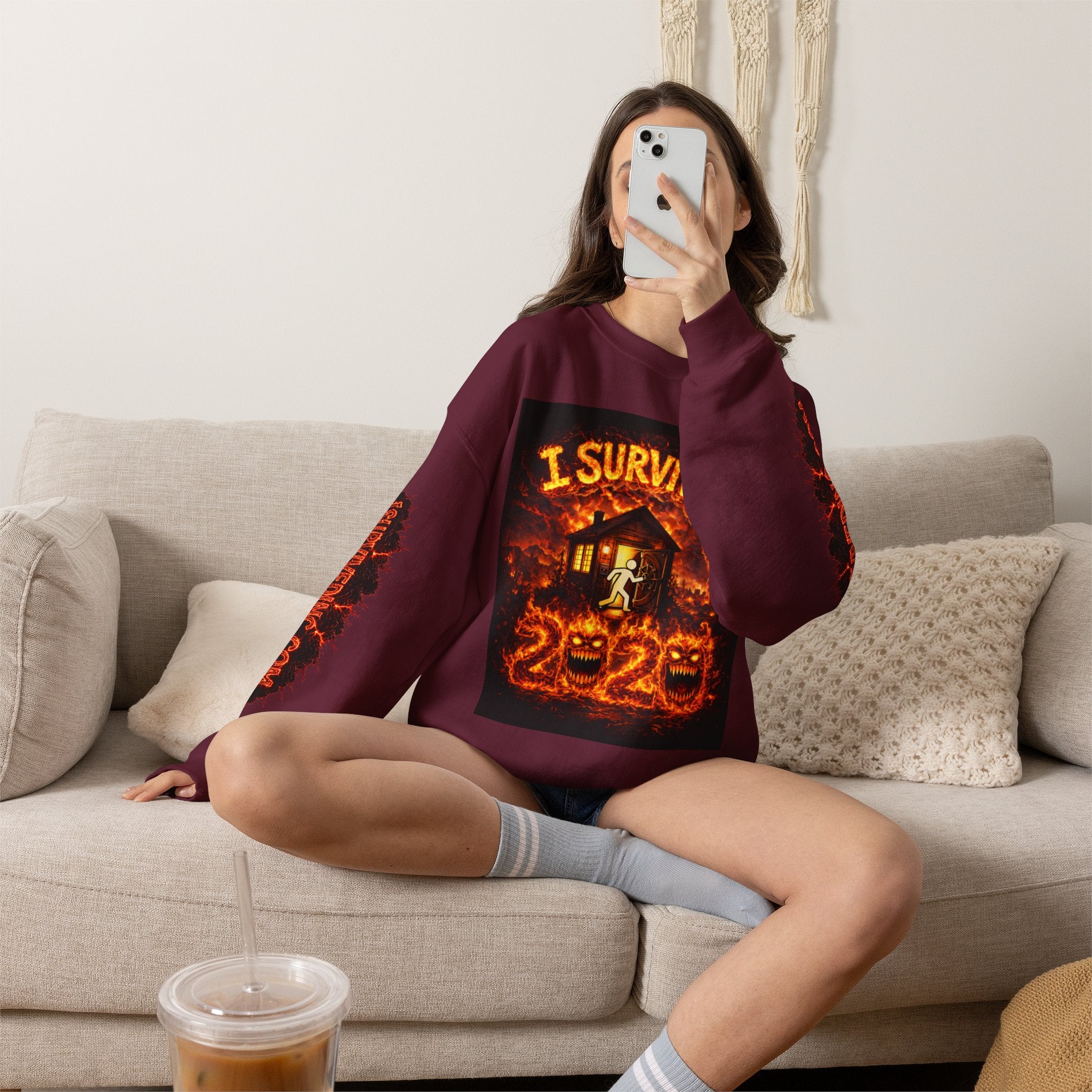 I Survived 2020 — WILDFIRES S2:E4: "Western U.S." Memorial Unisex Heavy Blend™ Crewneck Sweatshirt