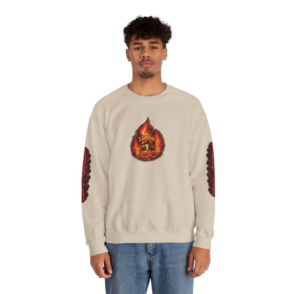 I Survived 2020 — WILDFIRES S2:E1: Director's Cut "Berry Creek" Memorial Unisex Heavy Blend™ Crewneck Sweatshirt