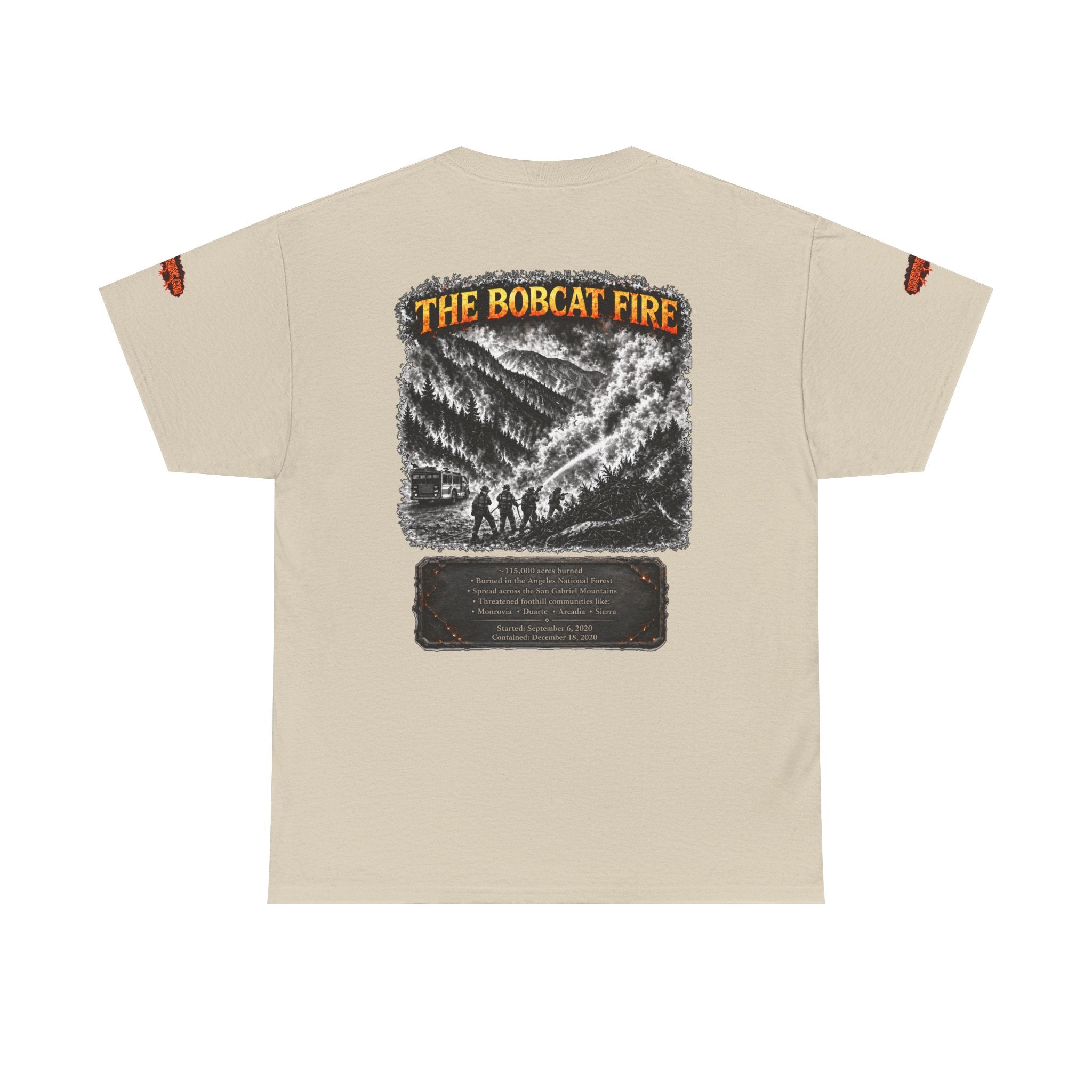 I Survived 2020 — WILDFIRES S2:E2: Special Edition "The Bobcat Fire" Memorial Unisex Heavy Cotton Tee