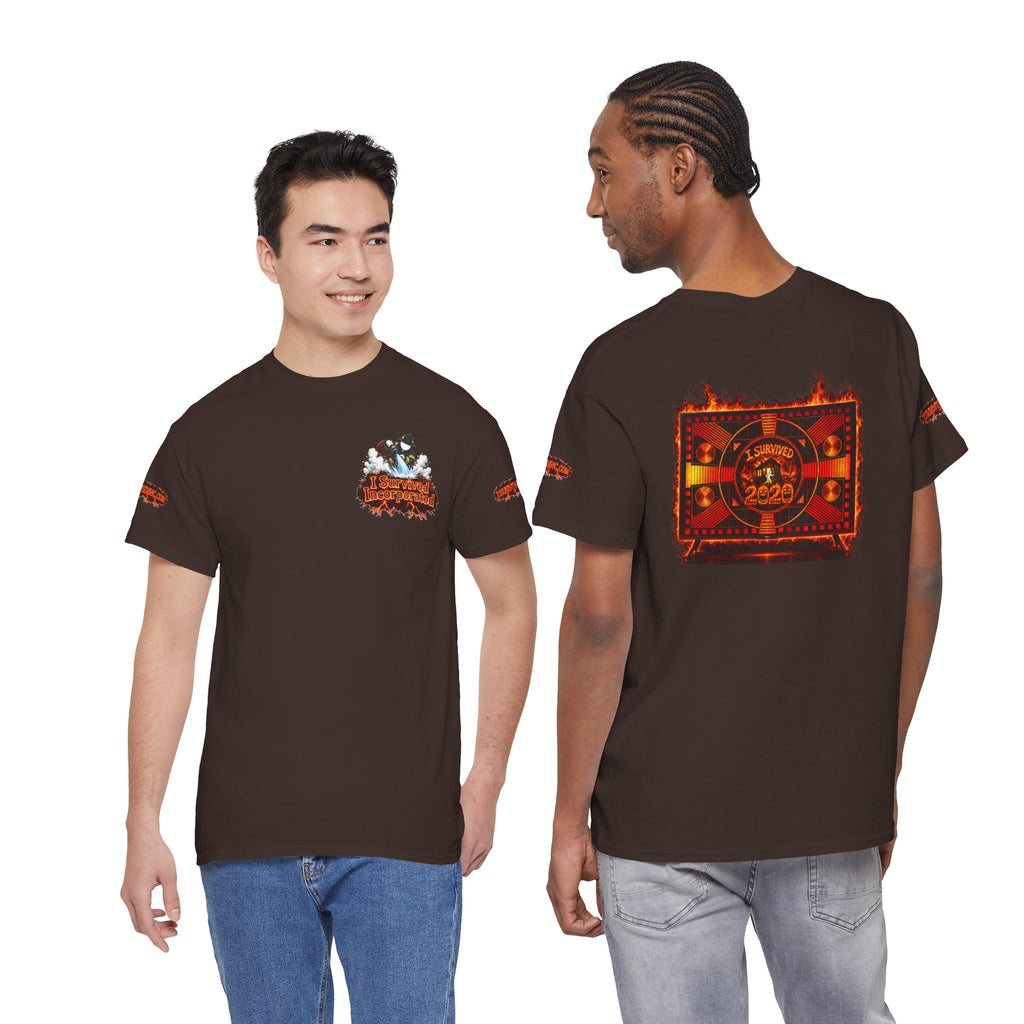 I Survived 2020 — "Please Stand By" Test Pattern Tee Wildfire Signal Special Edition Summer Premiere Unisex Heavy Cotton Tee