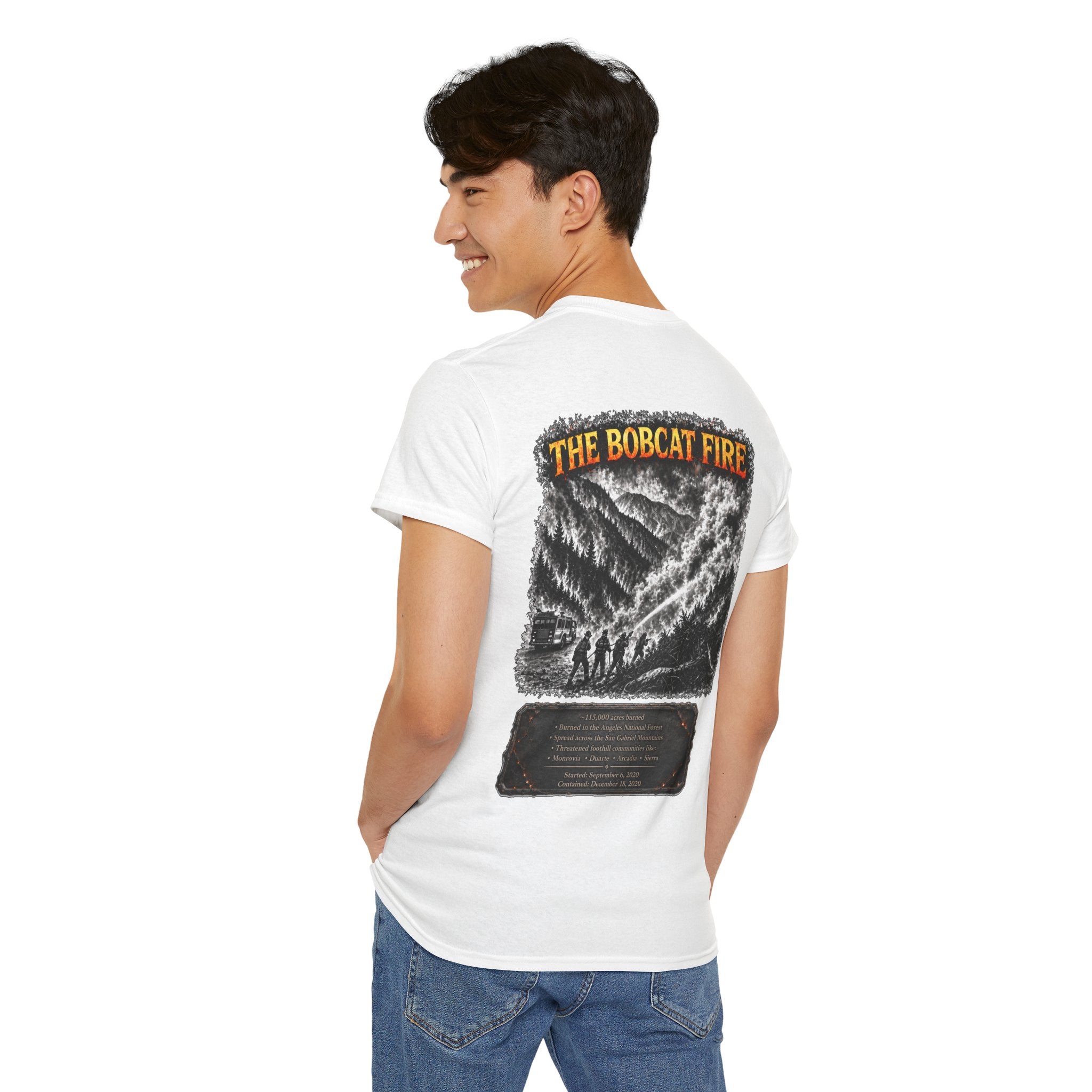 I Survived 2020 — WILDFIRES S2:E2: Director's Cut "The Bobcat Fire" Memorial Unisex Heavy Cotton Tee
