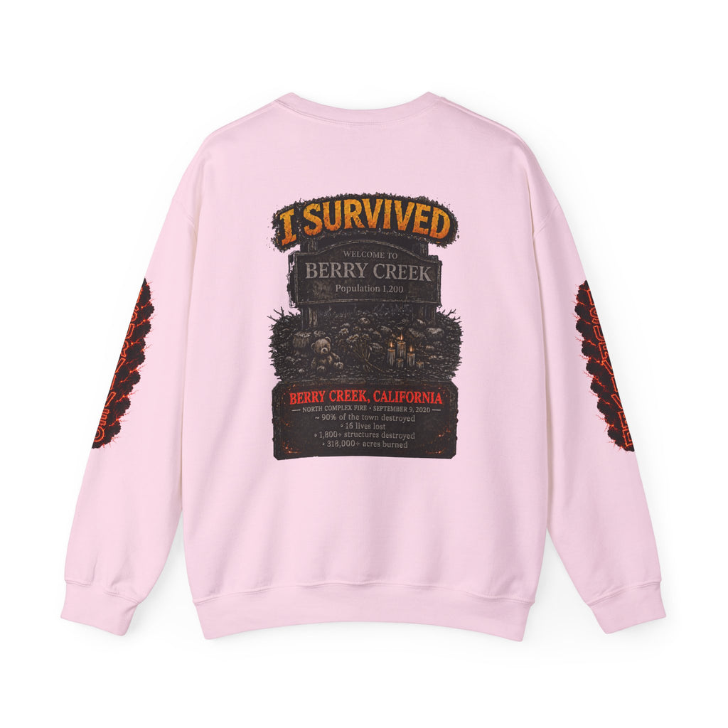 I Survived 2020 — Director's Cut S2:E1 "Berry Creek" | Wildfire Edition Memorial Unisex Heavy Blend™ Crewneck Sweatshirt