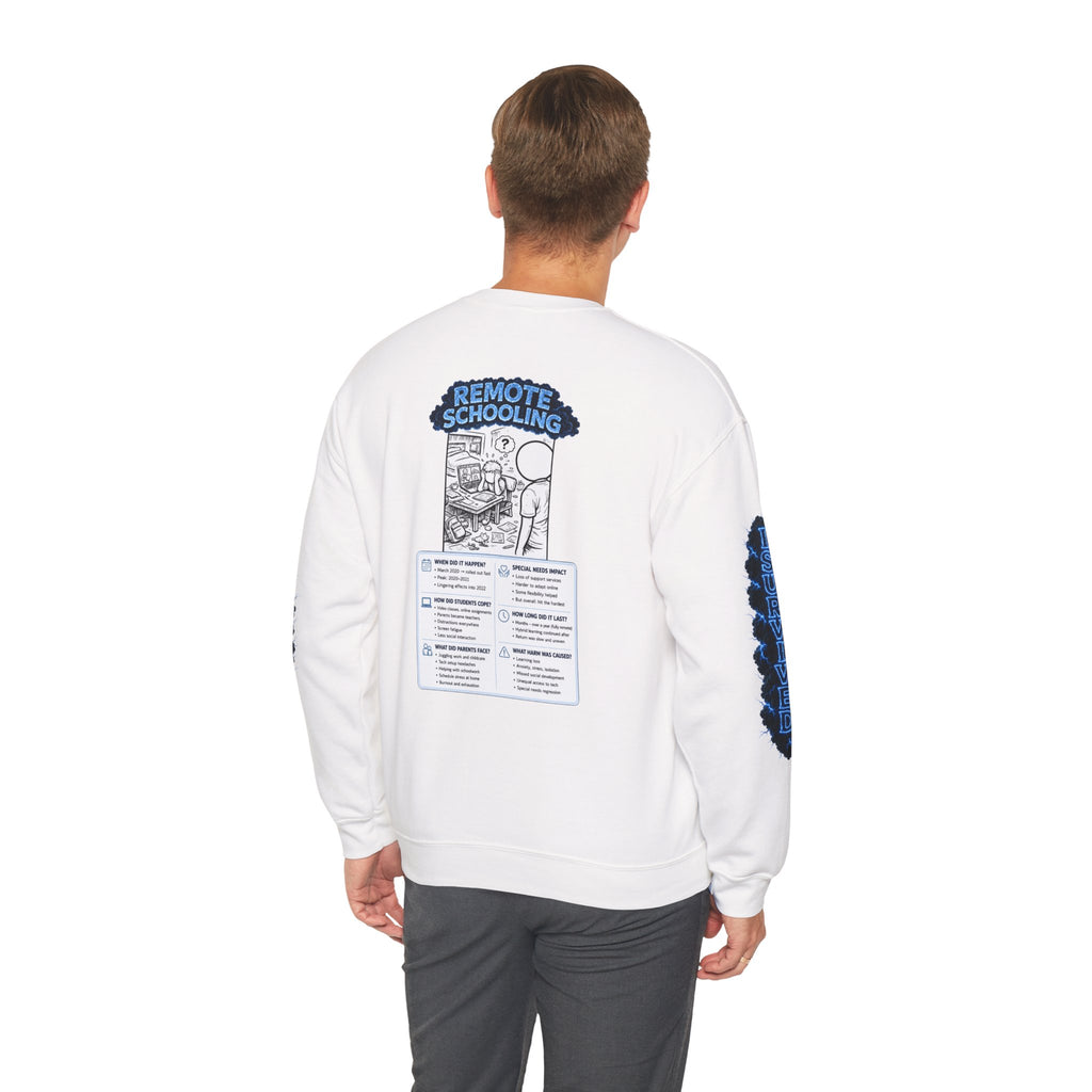 I Survived 2020 — LOCKDOWN S3:E3: Director's Cut Special Edition "Remote Schooling" Unisex Heavy Blend™ Crewneck Sweatshirt