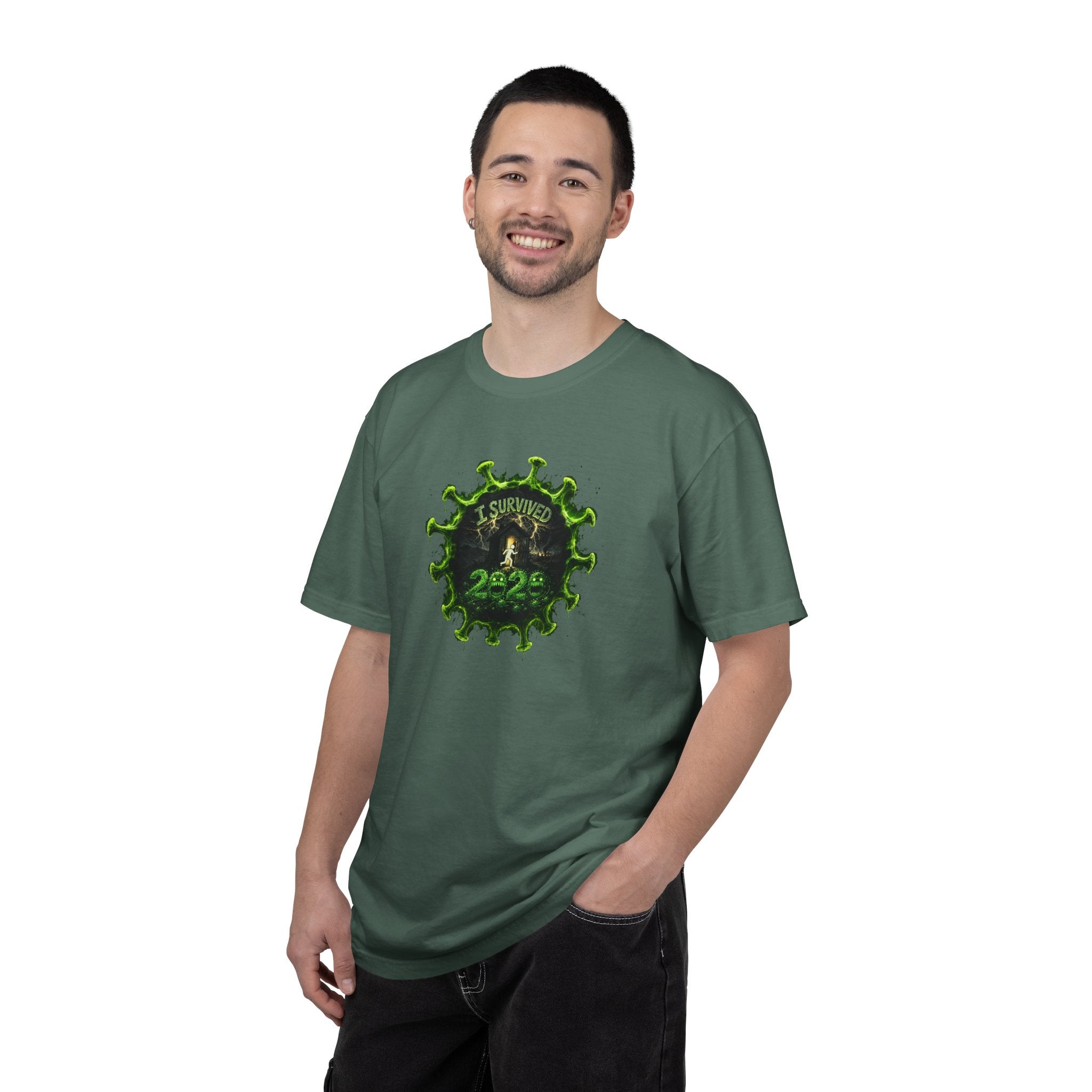 I Survived 2020 — PANDEMIC S1:E4: Director's Cut "Mask Madness" Unisex Garment-Dyed T-shirt