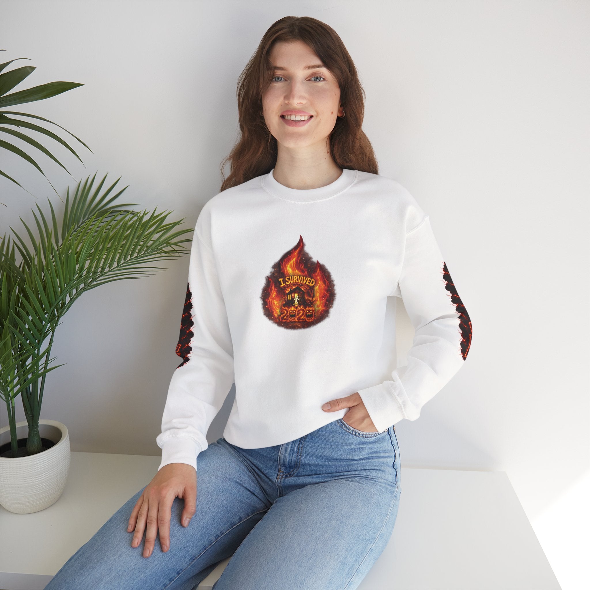 I Survived 2020 — WILDFIRES S2:E2: Director's Cut "The Bobcat Fire" Memorial Unisex Heavy Blend™ Crewneck Sweatshirt