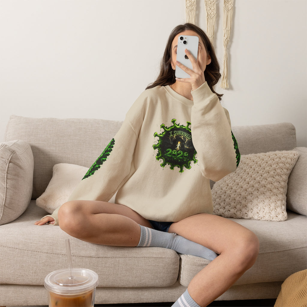 I Survived 2020 — PANDEMIC S1:E4: Director's Cut "Mask Madness" Unisex Heavy Blend™ Crewneck Sweatshirt