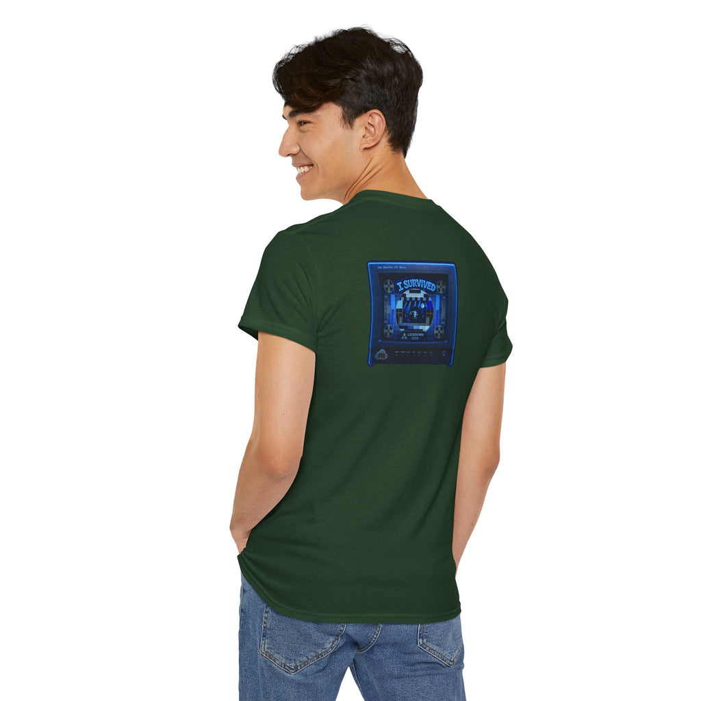 I Survived 2020 — "Please Stand By" Test Pattern Tee Lockdown Surveillance Edition Summer Exclusive Unisex Heavy Cotton Tee