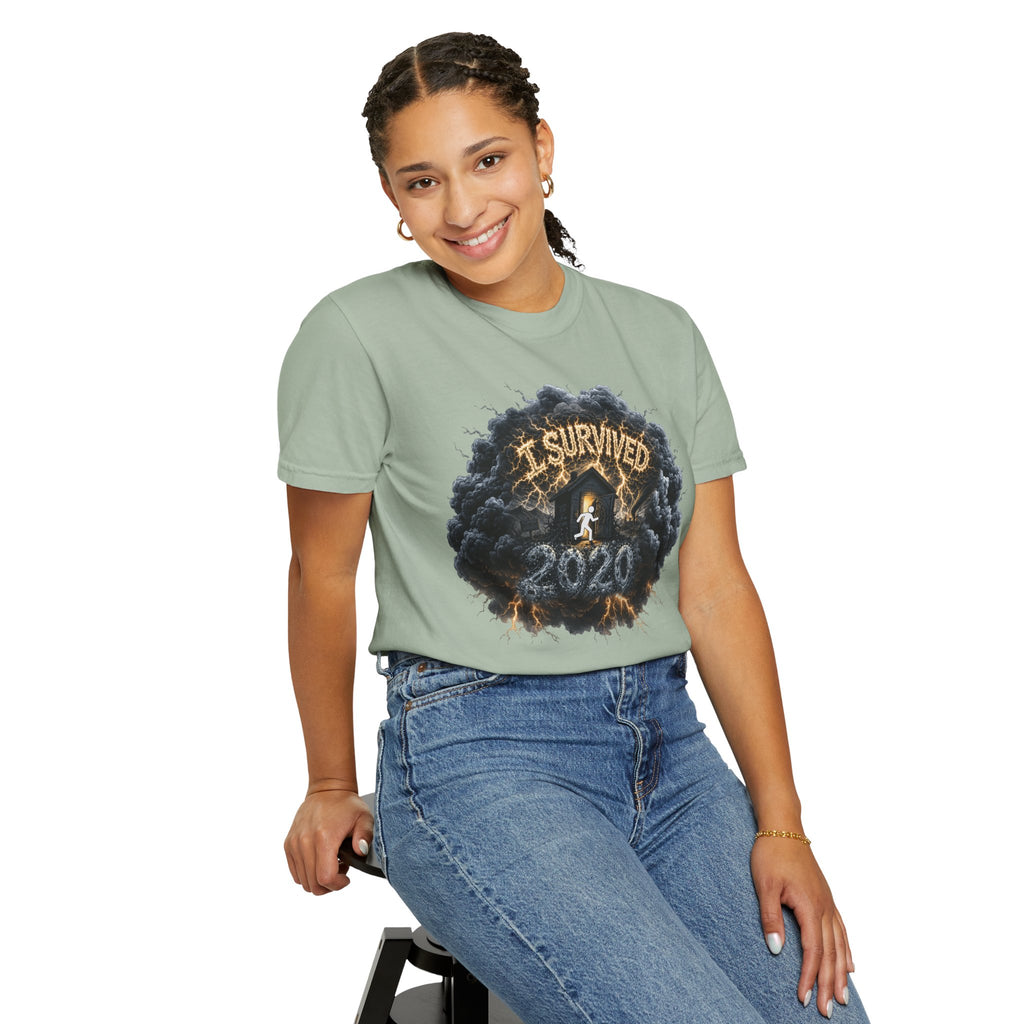 I Survived 2020 — Original Design Teaser Tee | Season 1 Premiere Drop Unisex Garment-Dyed T-shirt