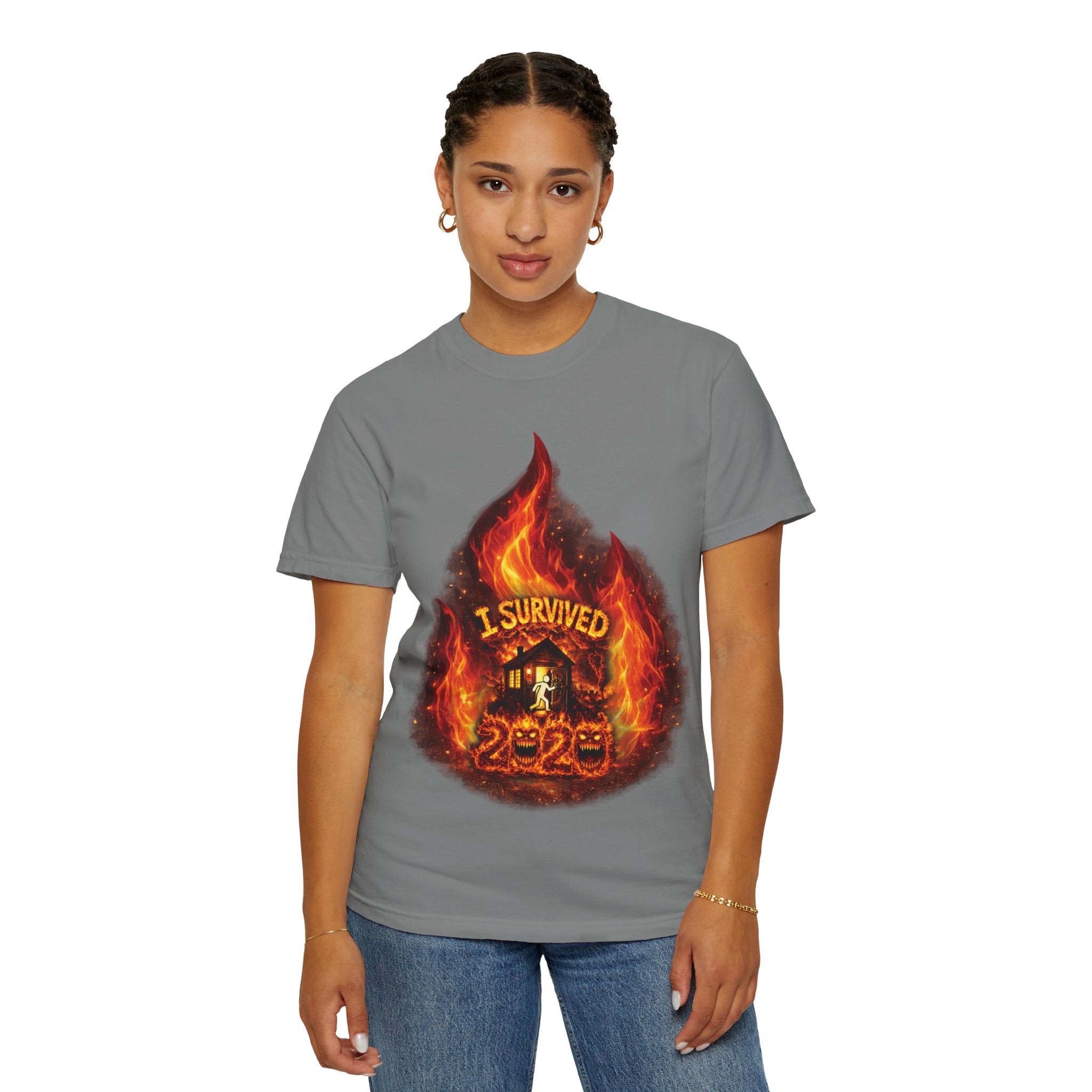 I Survived 2020 — Director's Cut S2:E3 "The California Wildfires" | Wildfire Edition Memorial Unisex Garment-Dyed T-shirt