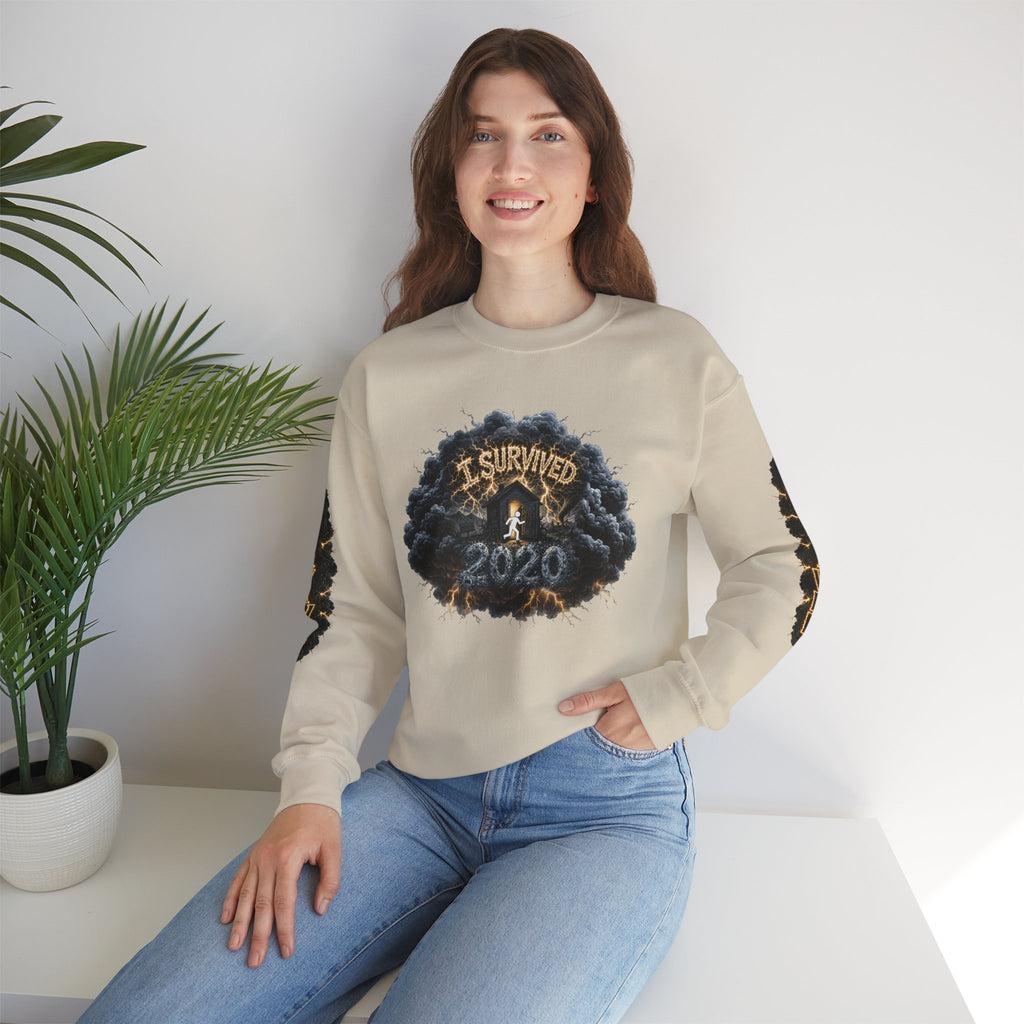 I Survived 2020 — Director's Cut Original Design Teaser Tee | Season 1 Premiere Drop Unisex Heavy Blend™ Crewneck Sweatshirt (SPECIAL EDITION)