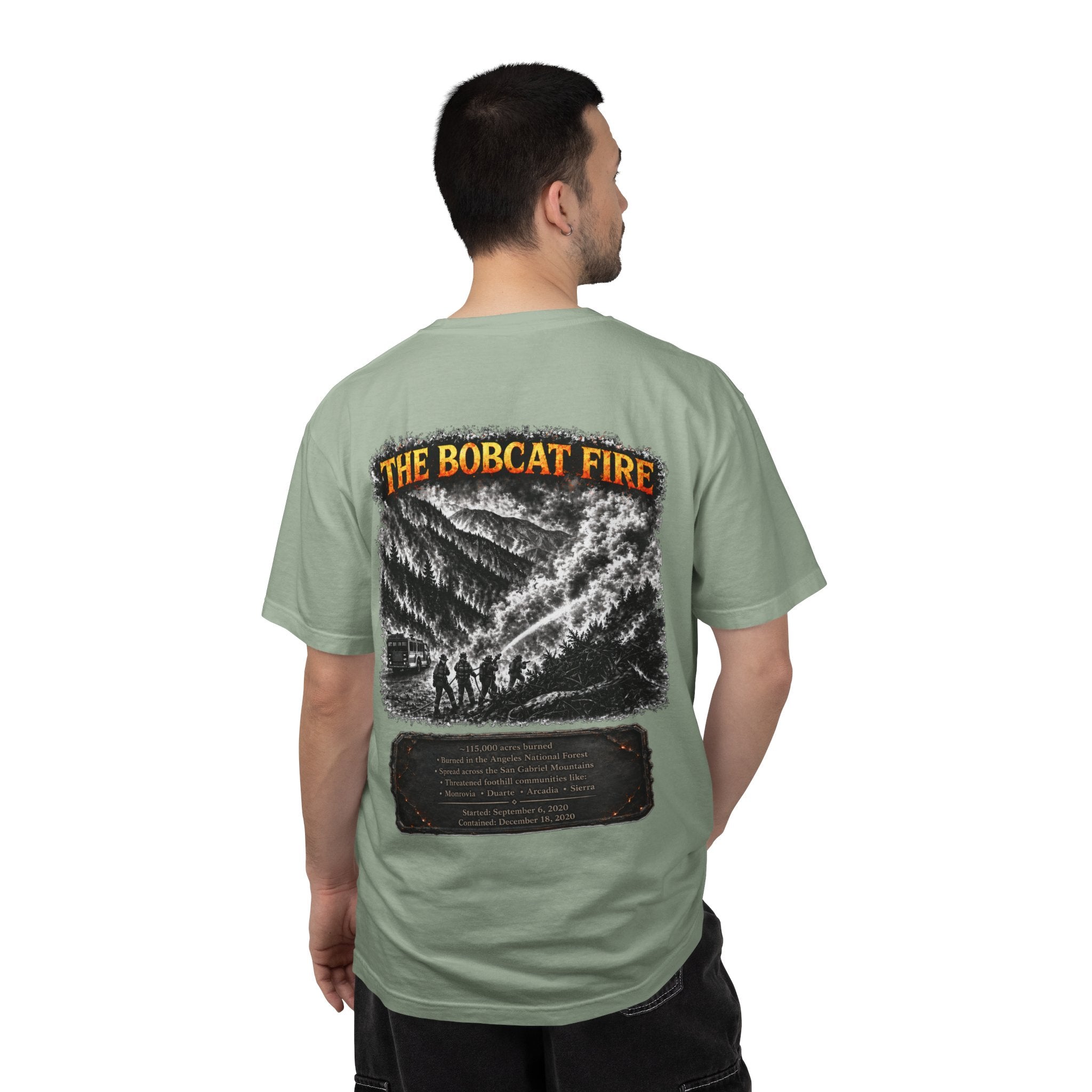 I Survived 2020 — Director's Cut S2:E2 "The Bobcat Fire" | Wildfire Edition Memorial Unisex Garment-Dyed T-shirt