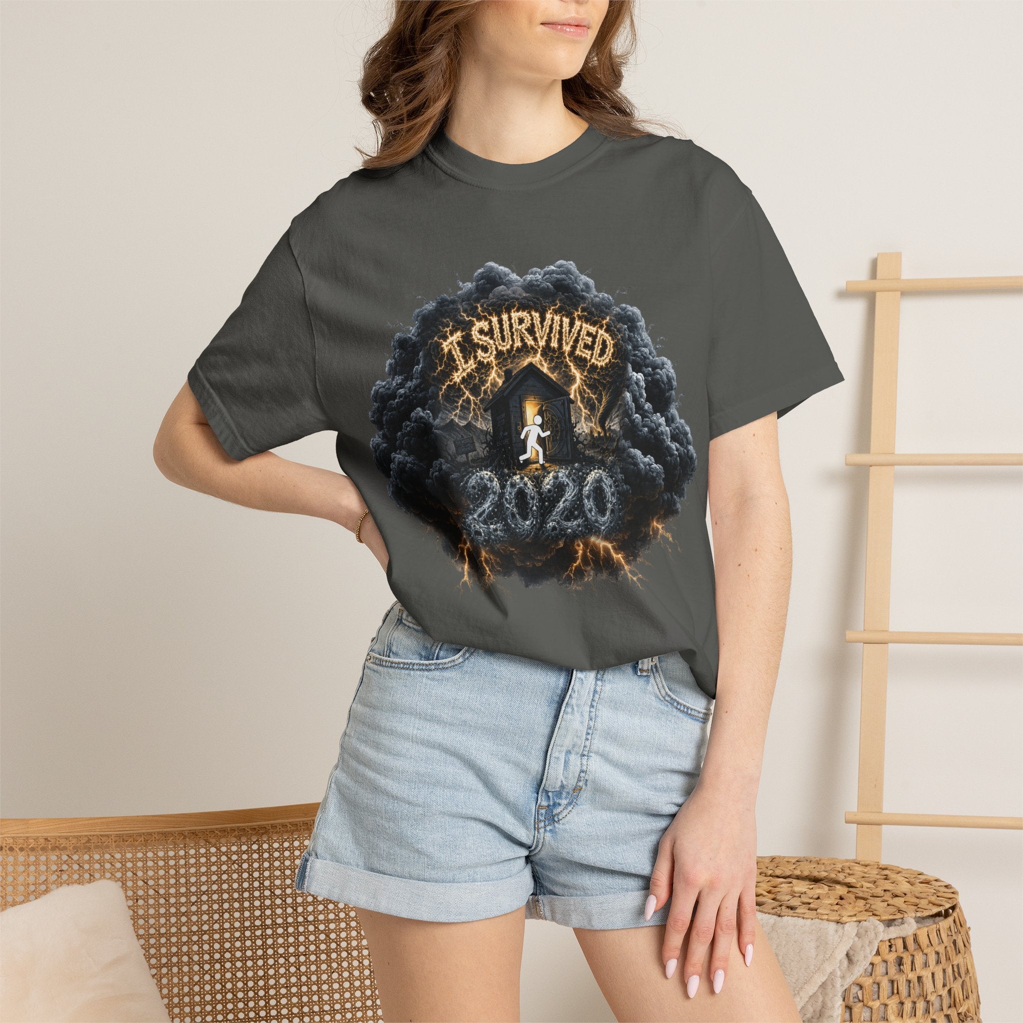 I Survived 2020 — Original Design Teaser Tee | Season 1 Premiere Drop Unisex Garment-Dyed T-shirt