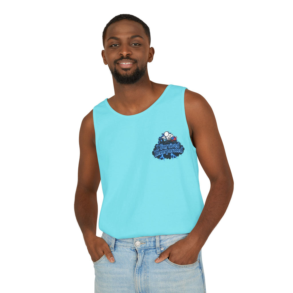 I Survived 2020 — "Please Stand By" Test Pattern Tee Lockdown Special Edition Summer Exclusive Unisex Garment-Dyed Tank Top