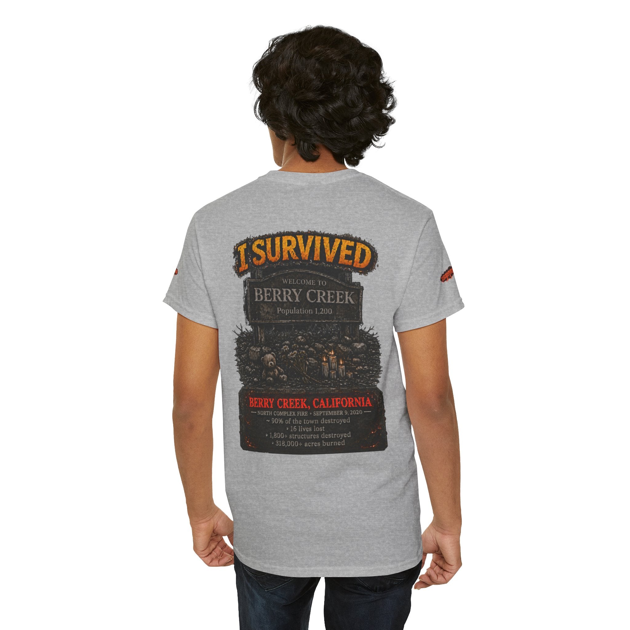 I Survived 2020 — Director's Cut S2:E1 "Berry Creek" | Wildfire Edition Memorial Unisex Heavy Cotton Tee (SPECIAL EDITION)