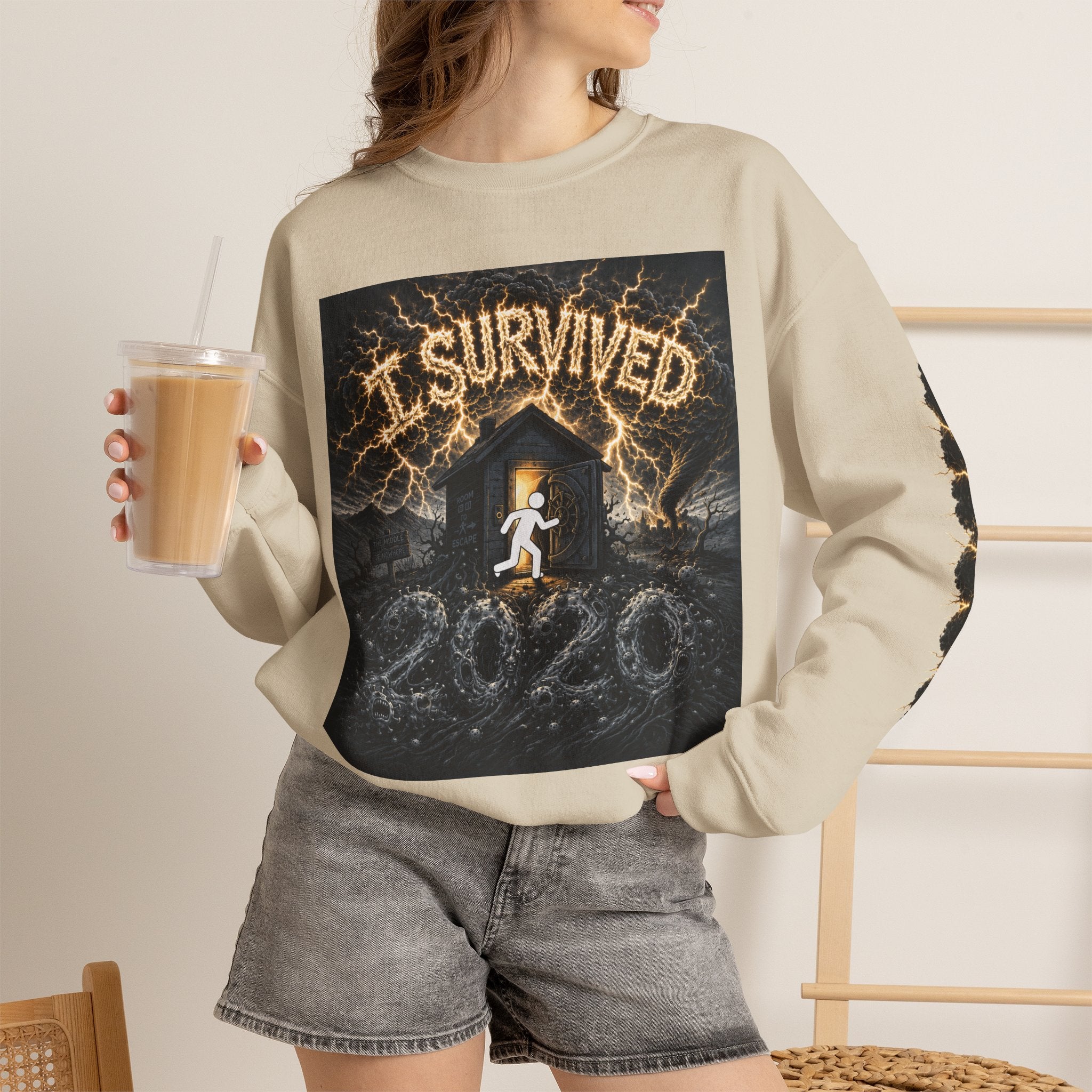 I Survived 2020 — Original PILOT Design: Special Edition Unisex Heavy Blend™ Crewneck Sweatshirt