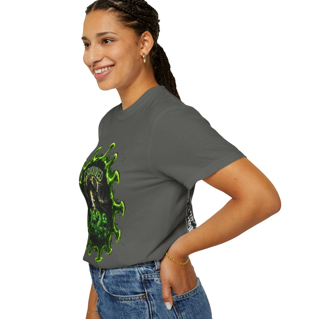 I Survived 2020 — Director's Cut S1:E1 "COVID-19: The Coronavirus" | Pandemic Edition Unisex Garment-Dyed T-shirt
