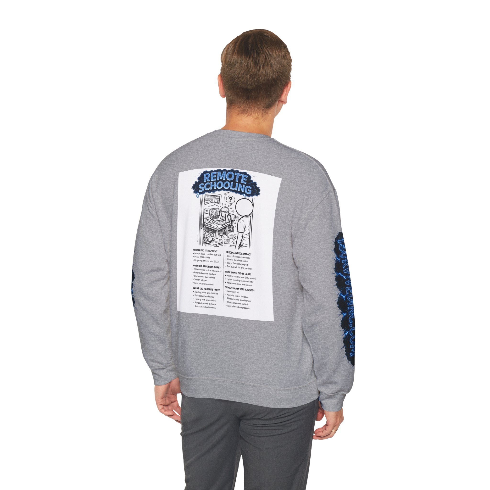I Survived 2020 — S3:E3 "Remote Schooling" | Lockdown Edition Documentary Unisex Heavy Blend™ Crewneck Sweatshirt