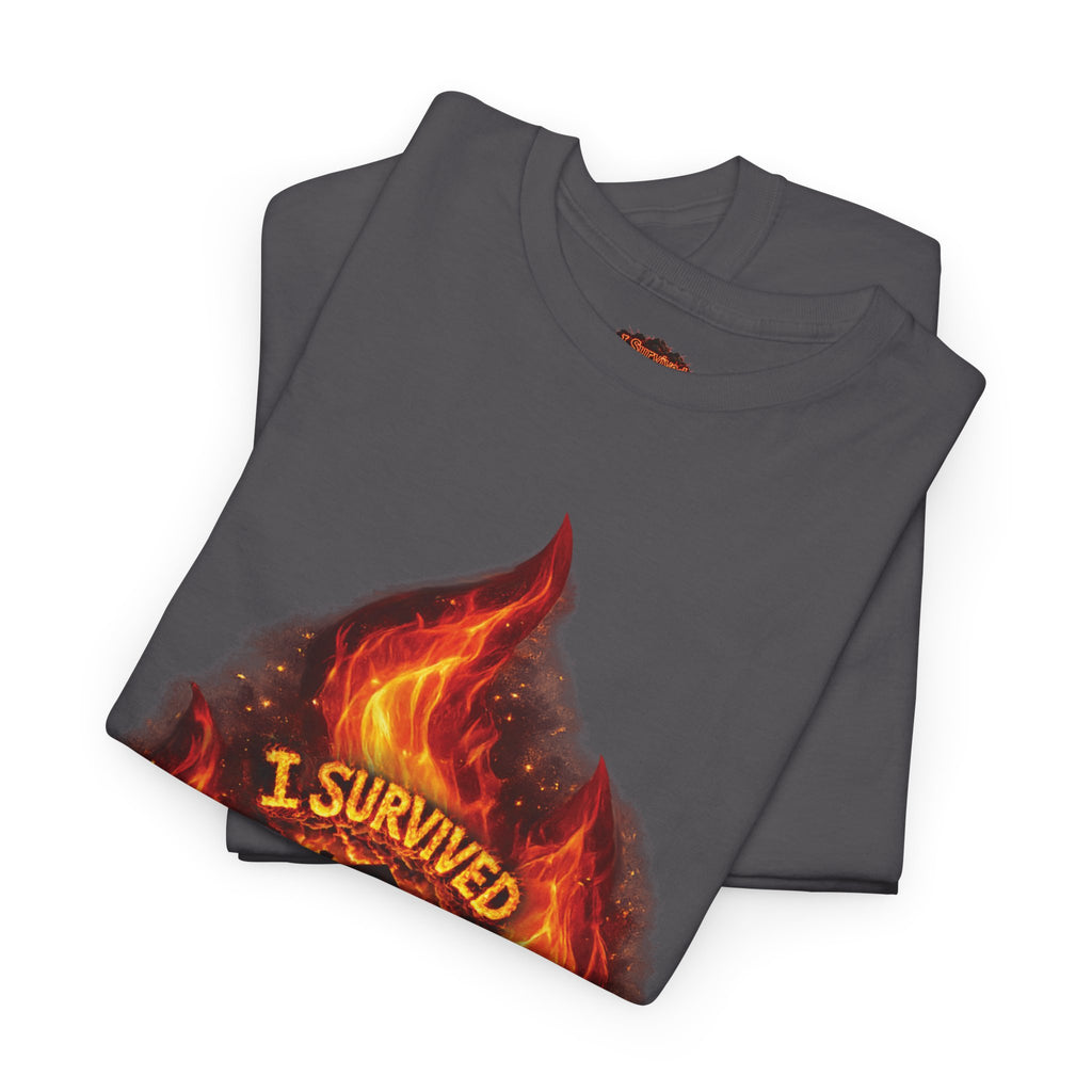 I Survived 2020 — Director's Cut S2:E3 "The California Wildfires" | Wildfire Edition Memorial Unisex Heavy Cotton Tee (SPECIAL EDITION)