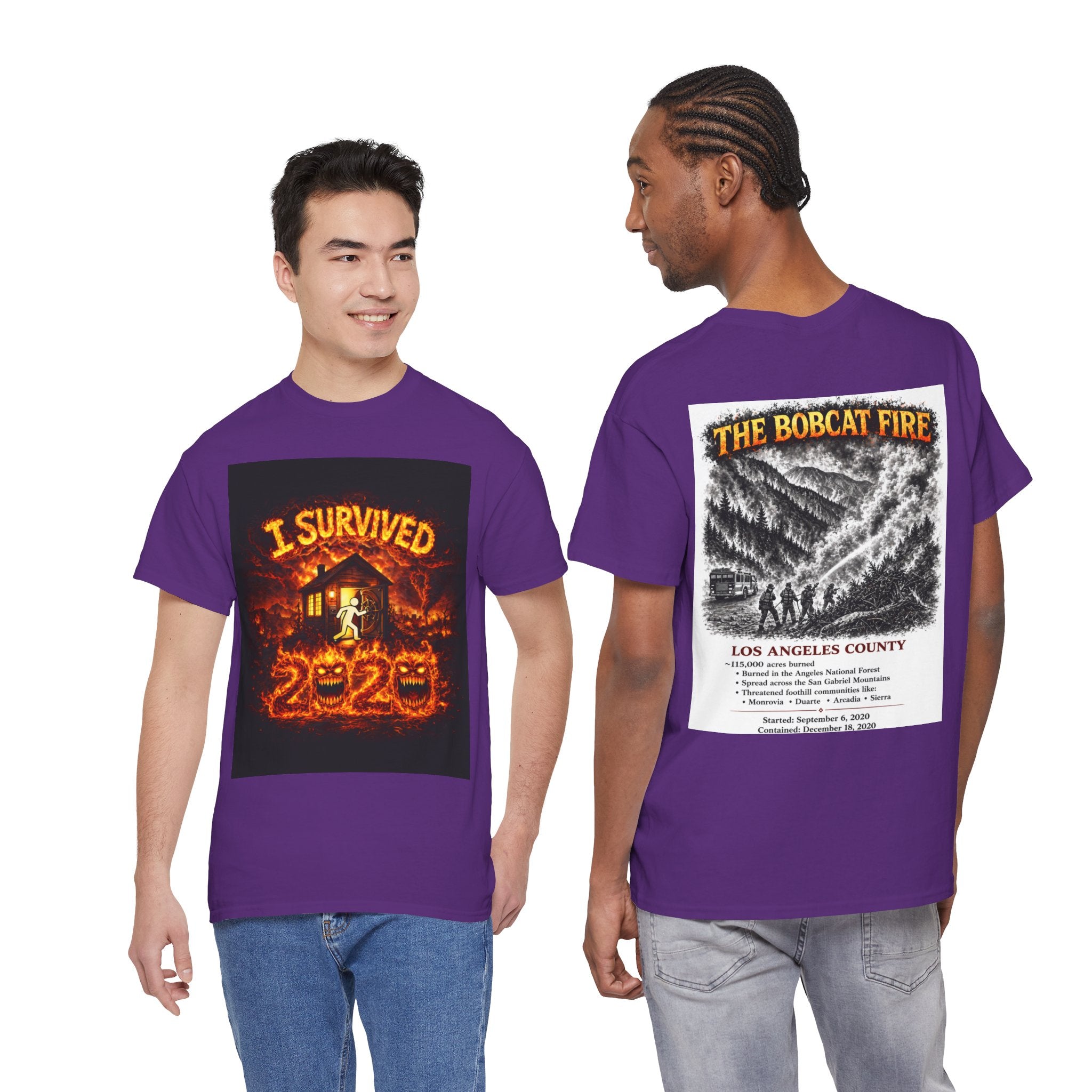 I Survived 2020 — S2:E2 "The Bobcat Fire" | Wildfire Edition Memorial Unisex Heavy Cotton Tee
