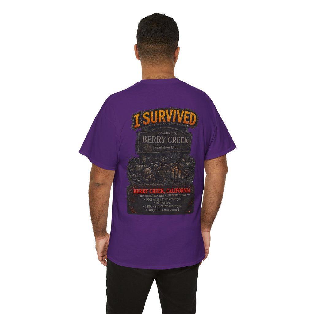 I Survived 2020 — Director's Cut S2:E1 "Berry Creek" | Wildfire Edition Memorial Unisex Heavy Cotton Tee