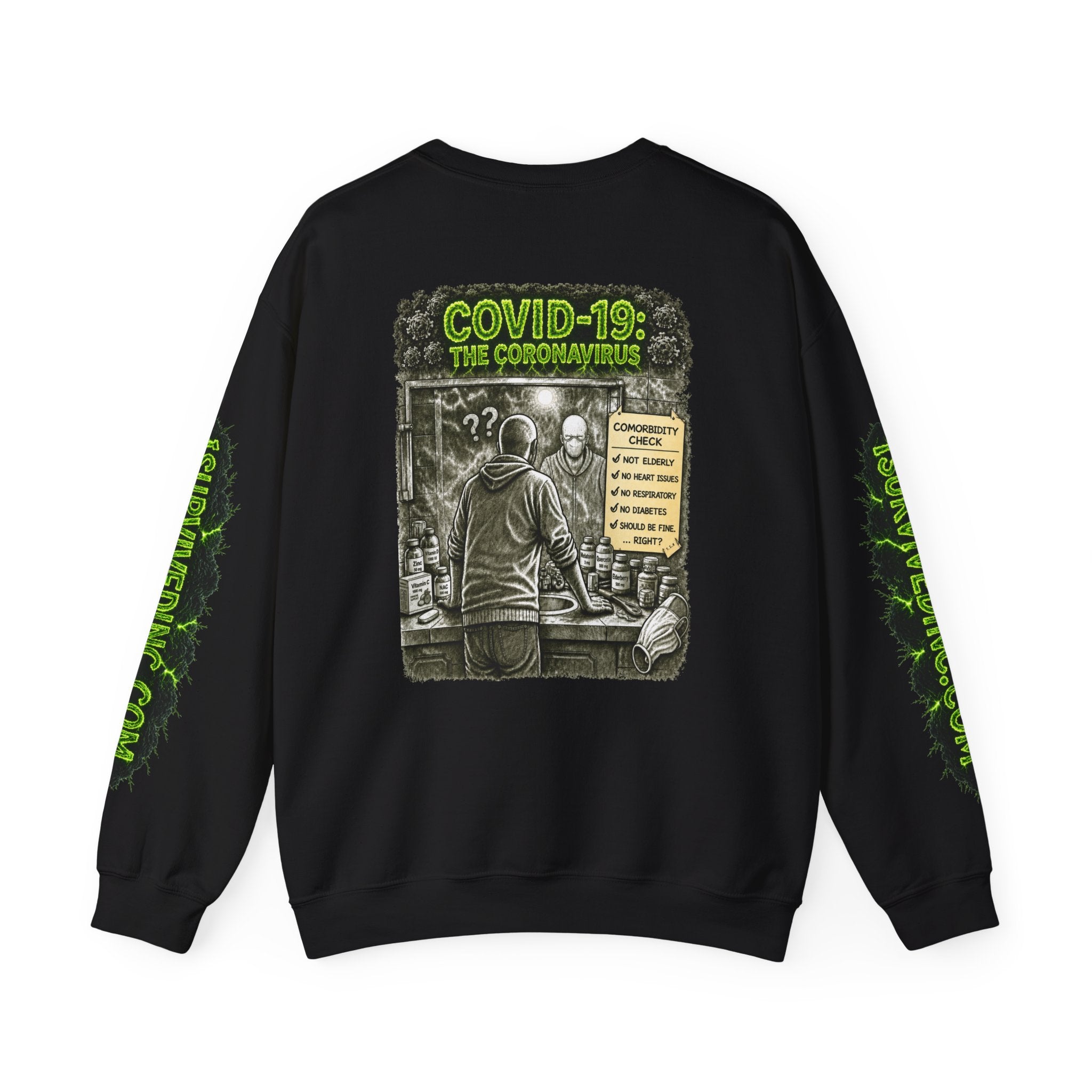 I Survived 2020 — PANDEMIC S1:E1: "COVID-19: The Coronavirus" Unisex Heavy Blend™ Crewneck Sweatshirt