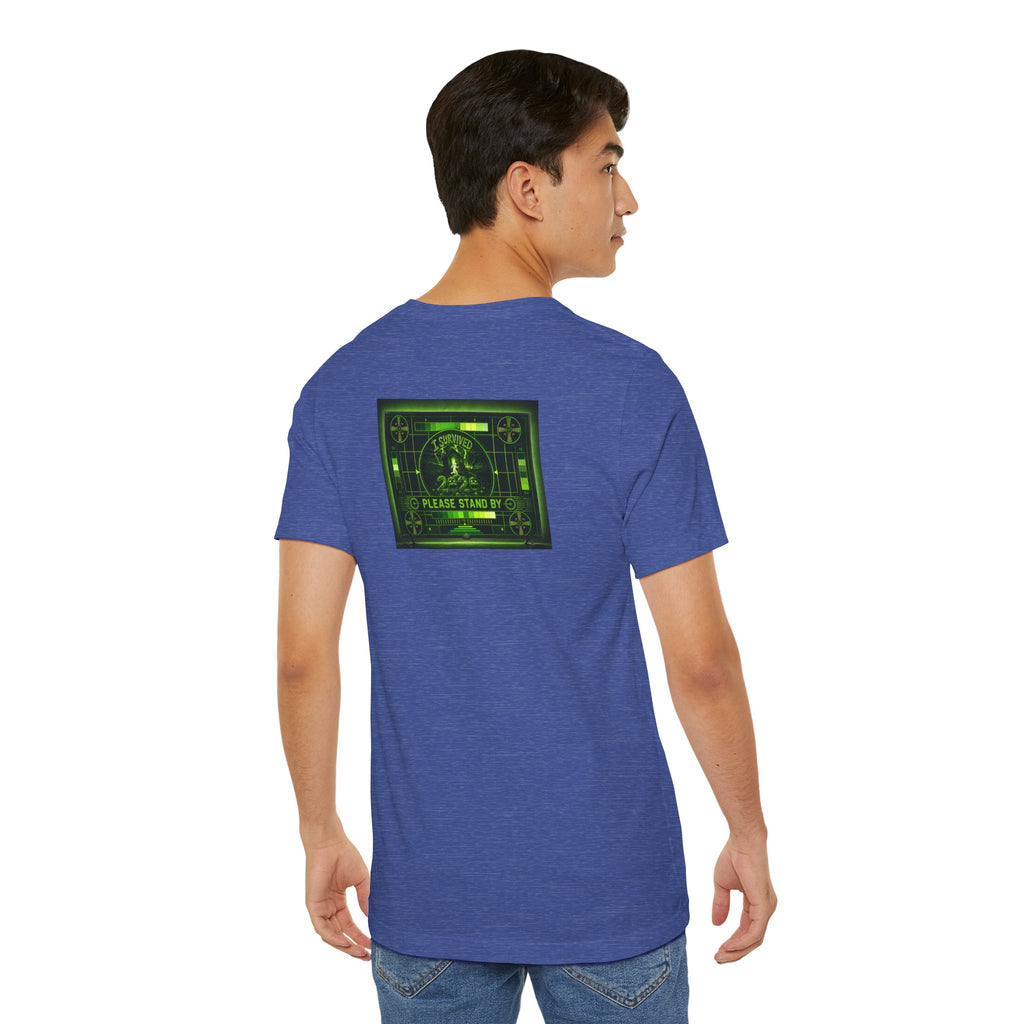 I Survived 2020 — "Please Stand By" Test Pattern Toxic Signal Tee Summer Premiere Unisex Jersey Short Sleeve Tee