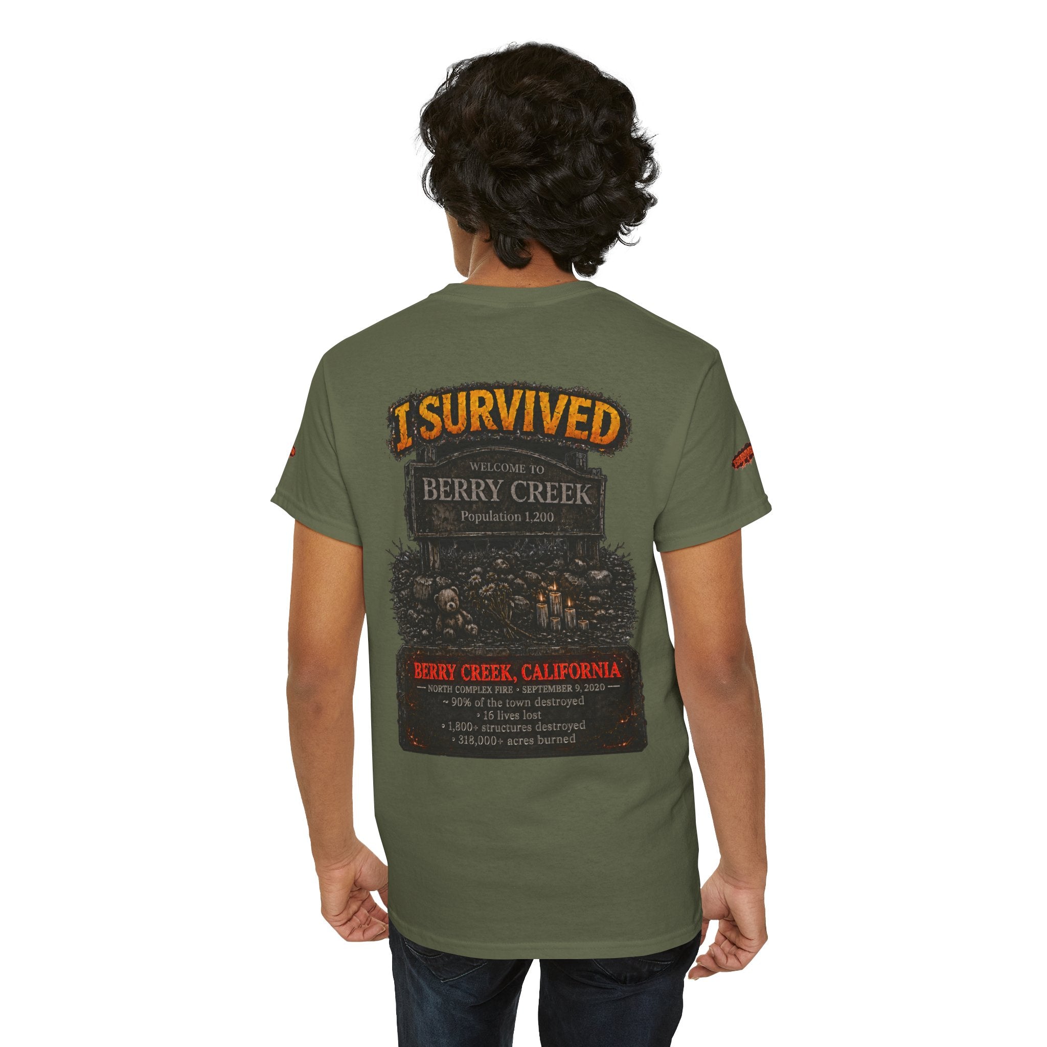 I Survived 2020 — Director's Cut S2:E1 "Berry Creek" | Wildfire Edition Memorial Unisex Heavy Cotton Tee (SPECIAL EDITION)