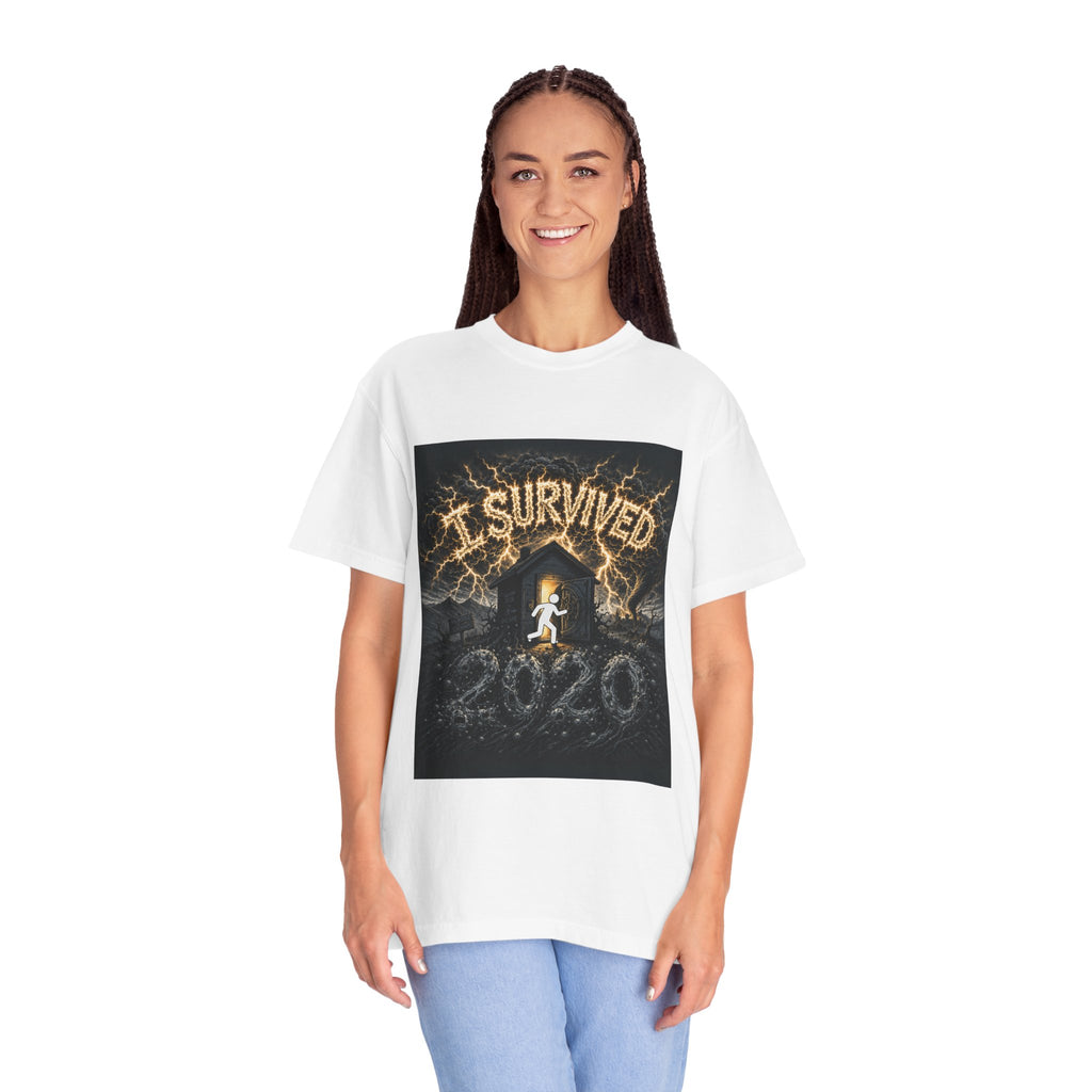 I Survived 2020 — Original Design Teaser Tee | Season 1 Premiere Drop Unisex Garment-Dyed T-shirt