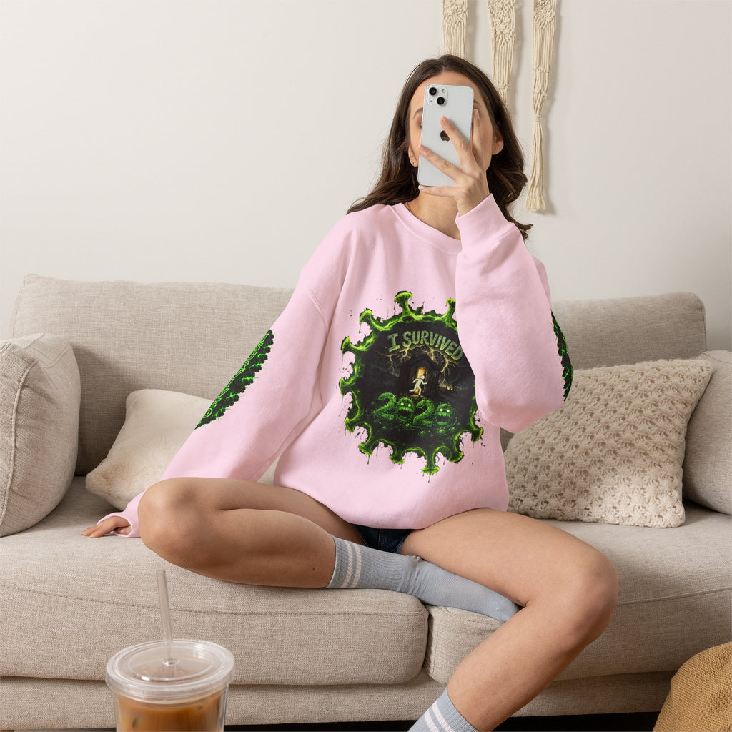 I Survived 2020 — Director's Cut S1:E4 "Mask Madness Mayhem Moment" | Pandemic Edition Unisex Heavy Blend™ Crewneck Sweatshirt