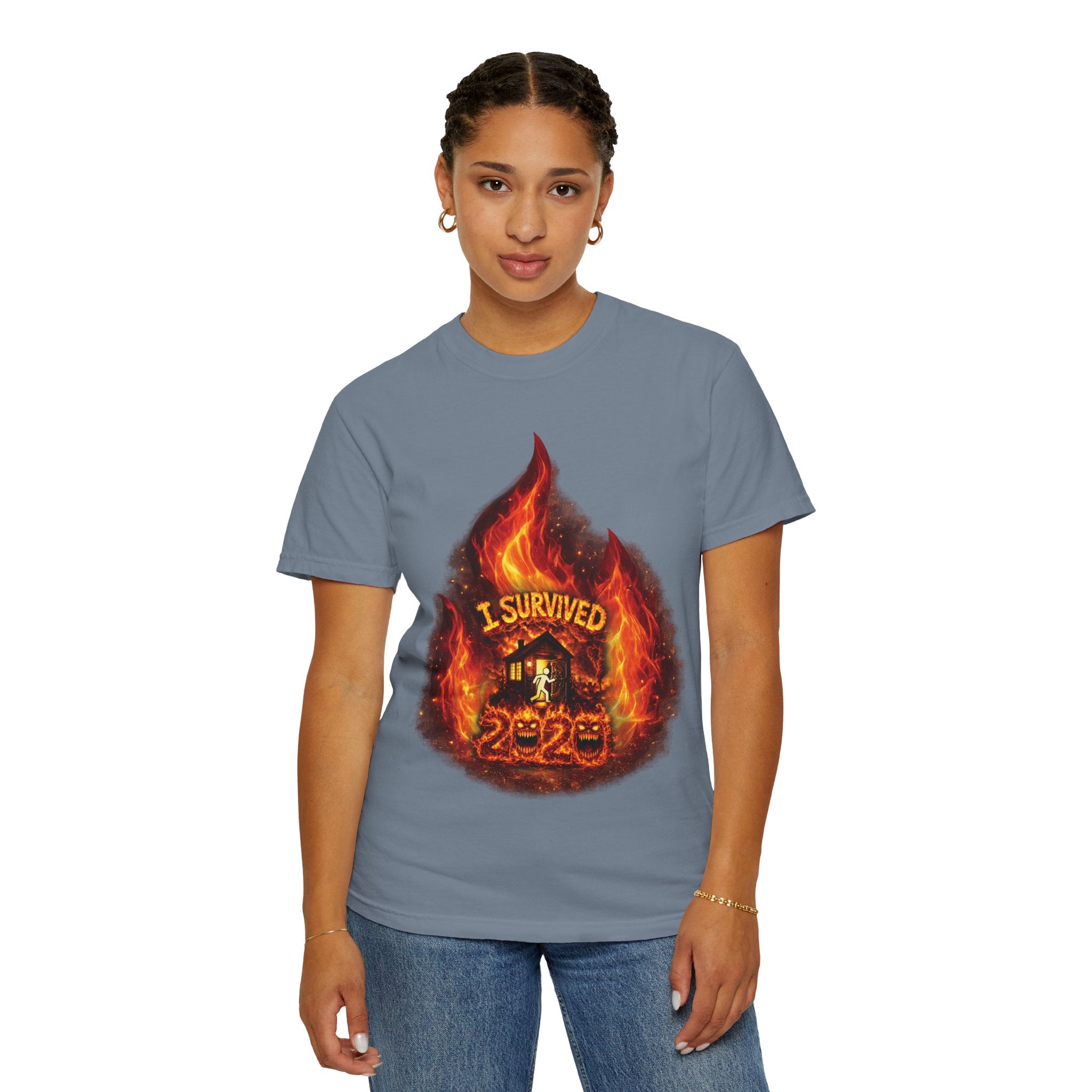 I Survived 2020 — Director's Cut S2:E1 "Berry Creek" | Wildfire Edition Memorial Unisex Garment-Dyed T-shirt