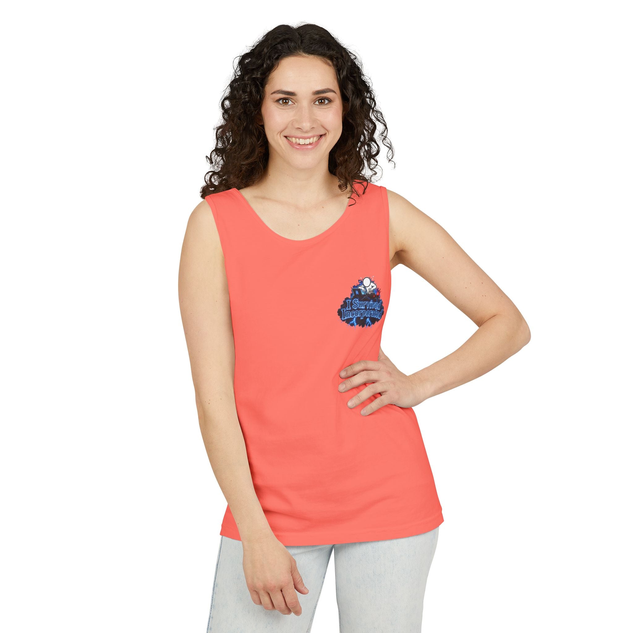 I Survived 2020 — "Please Stand By" Test Pattern Tee Lockdown Special Edition Summer Exclusive Unisex Garment-Dyed Tank Top