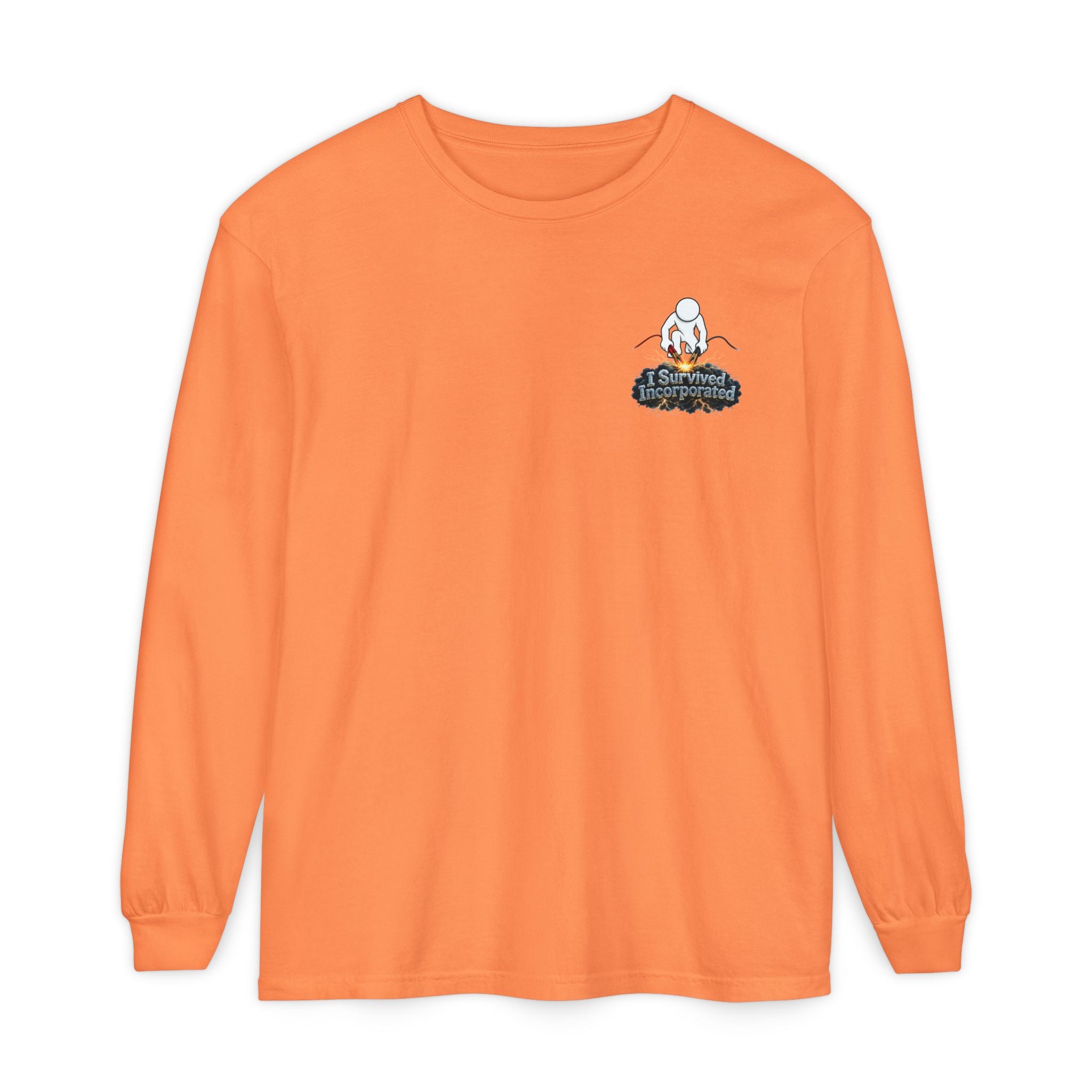 I Survived 2020 — "Please Stand By" Test Pattern Tee Summer Premier Unisex Garment-Dyed Long Sleeve T-Shirt