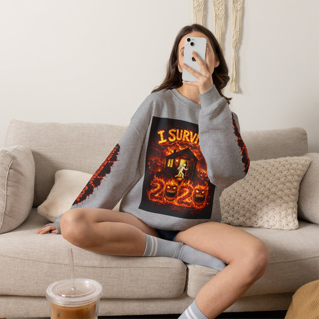 I Survived 2020 — WILDFIRES S2:E4: "Western U.S." Memorial Unisex Heavy Blend™ Crewneck Sweatshirt