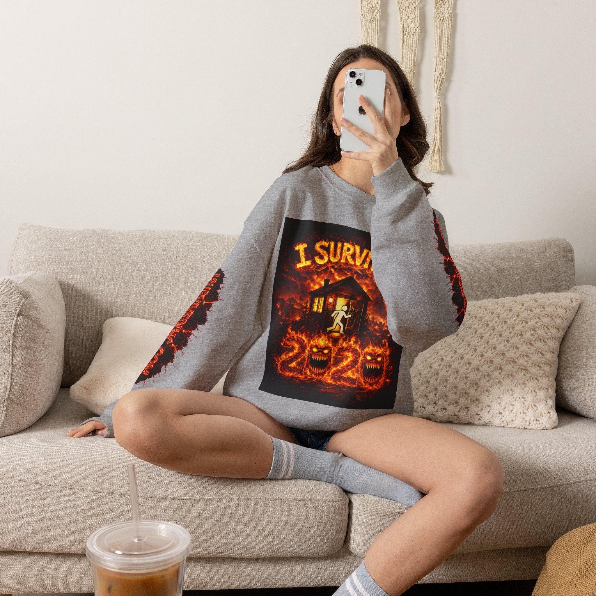 I Survived 2020 — WILDFIRES S2:E4: "Western U.S." Memorial Unisex Heavy Blend™ Crewneck Sweatshirt