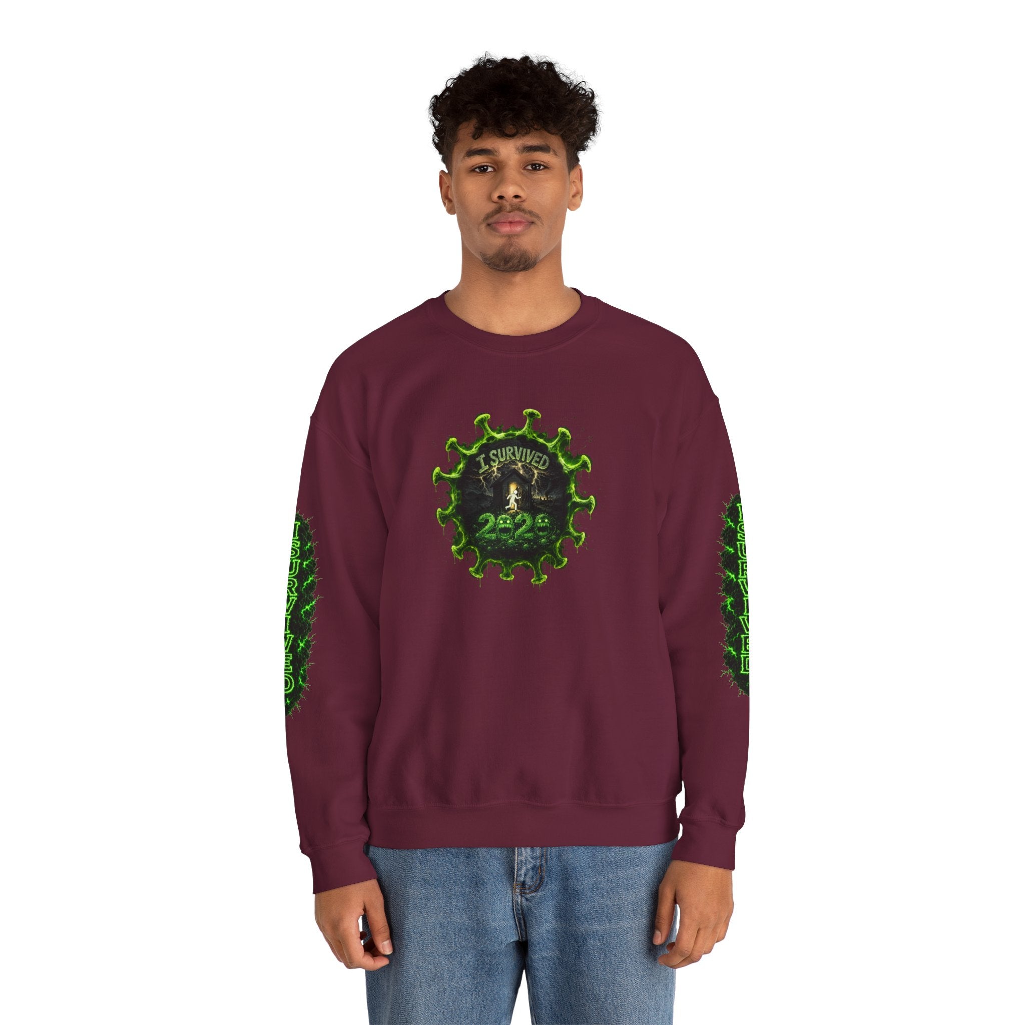 I Survived 2020 — PANDEMIC S1:E5: Director's Cut "Delivery Doomsday" Unisex Heavy Blend™ Crewneck Sweatshirt