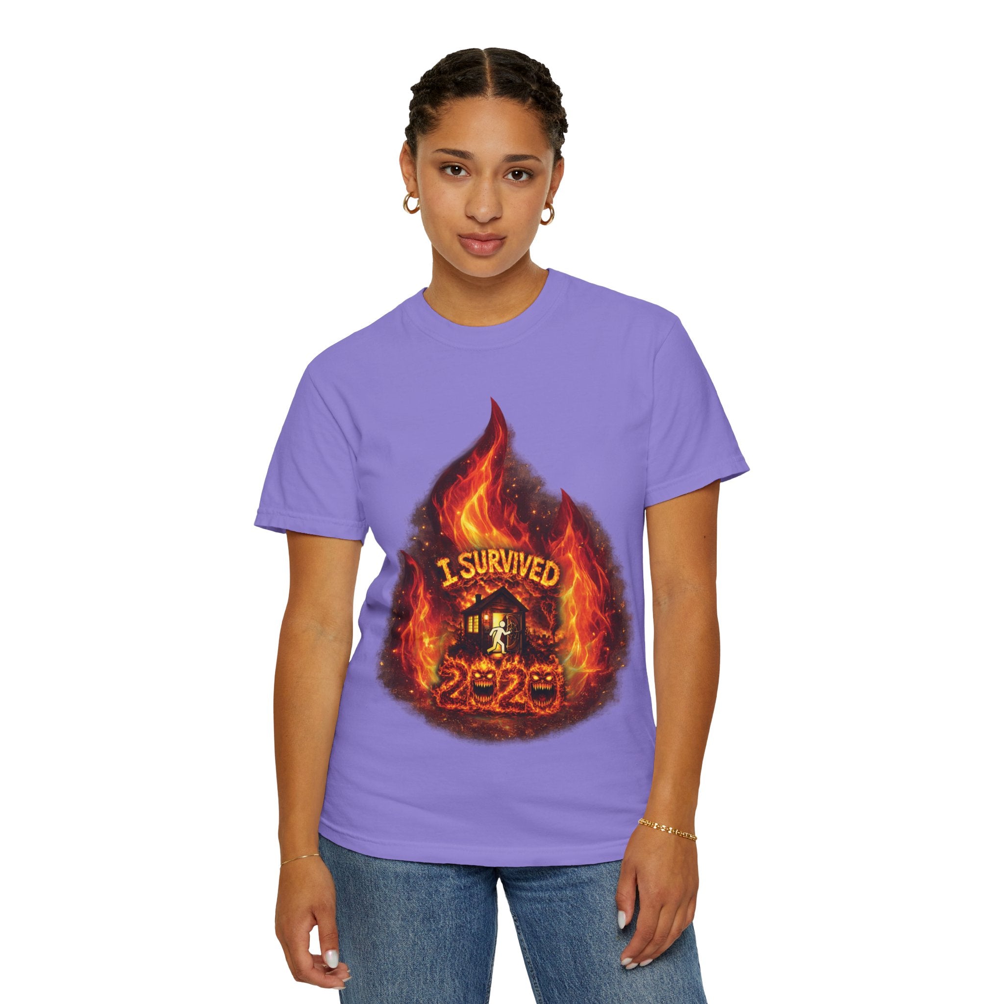 I Survived 2020 — Director's Cut S2:E3 "The California Wildfires" | Wildfire Edition Memorial Unisex Garment-Dyed T-shirt