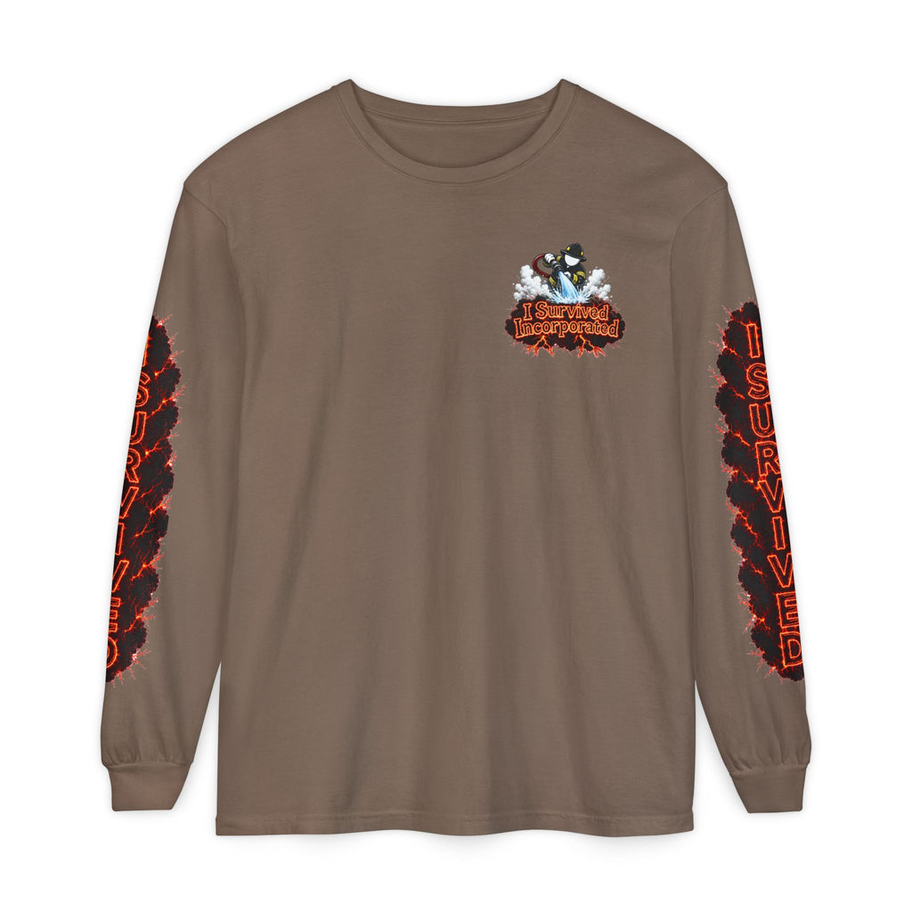 I Survived 2020 — "Please Stand By" Test Pattern Tee Special Edition Wildfire Signal Edition Summer Premiere Unisex Garment-Dyed Long Sleeve T-Shirt