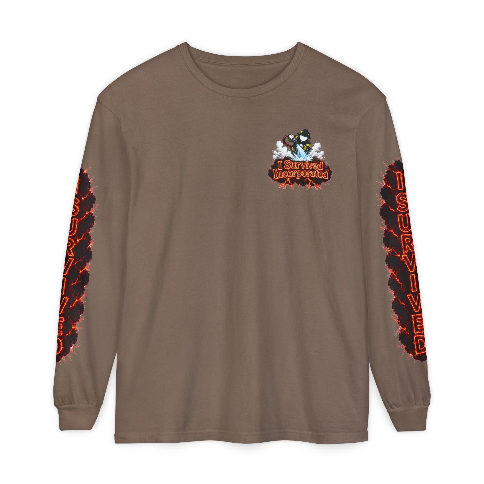 I Survived 2020 — "Please Stand By" Test Pattern Tee Special Edition Wildfire Signal Edition Summer Premiere Unisex Garment-Dyed Long Sleeve T-Shirt