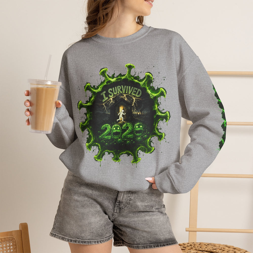 I Survived 2020 — Director's Cut S1:E3 "The Jab!" | Pandemic Edition Unisex Heavy Blend™ Crewneck Sweatshirt