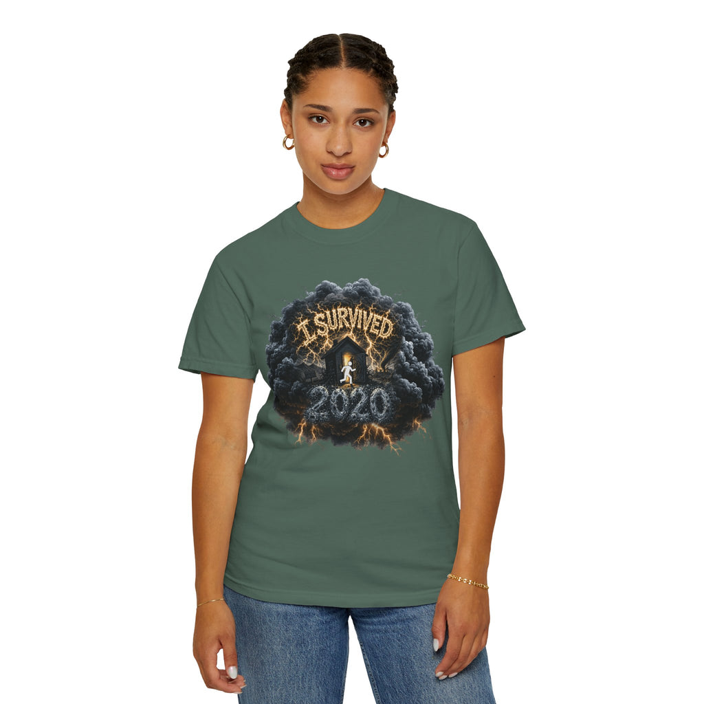 I Survived 2020 — Original Design Teaser Tee | Season 1 Premiere Drop Unisex Garment-Dyed T-shirt