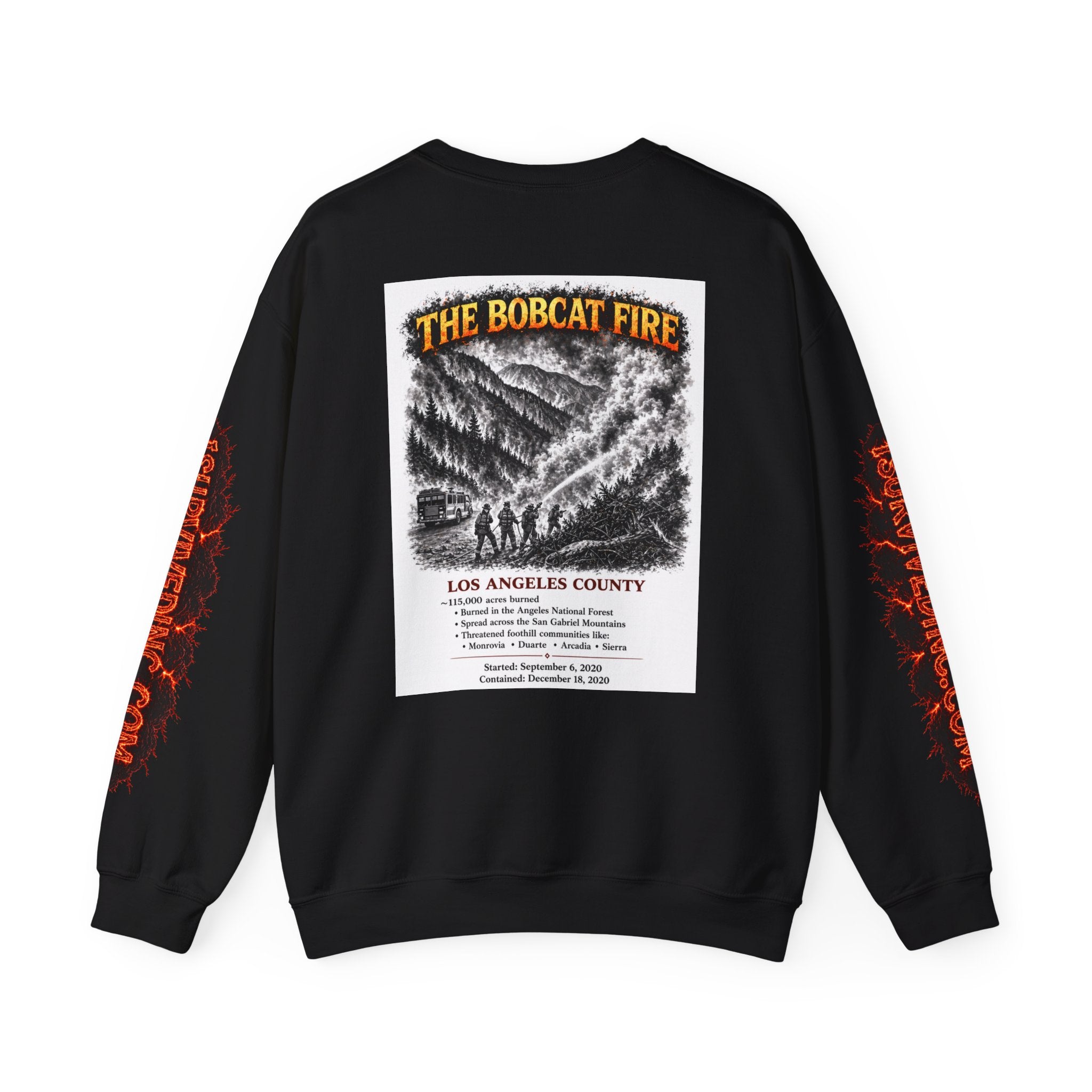 I Survived 2020 — S2:E2 "The Bobcat Fire" | Wildfire Edition Memorial Unisex Heavy Blend™ Crewneck Sweatshirt