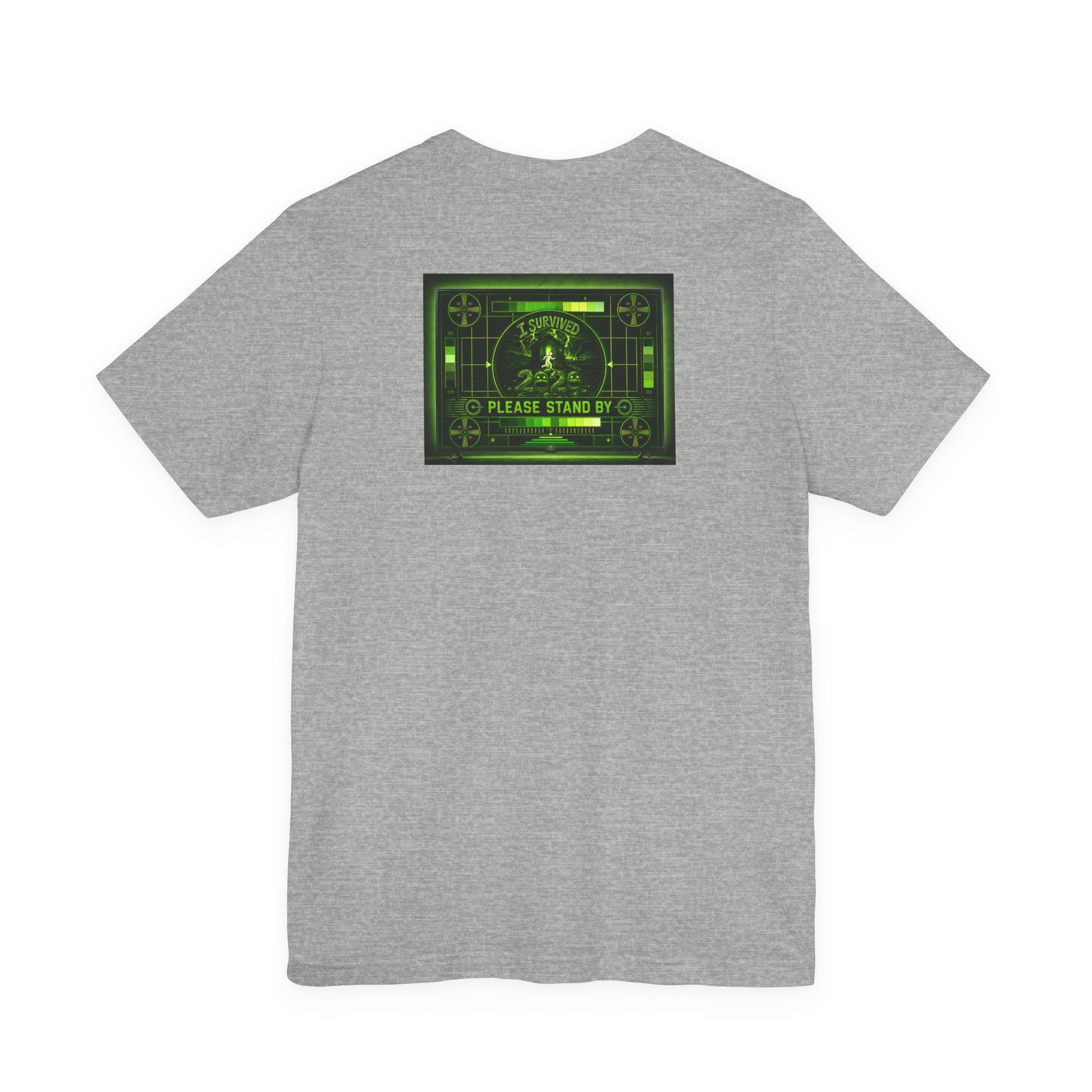 I Survived 2020 — "Please Stand By" Test Pattern Toxic Signal Tee Summer Premiere Unisex Jersey Short Sleeve Tee