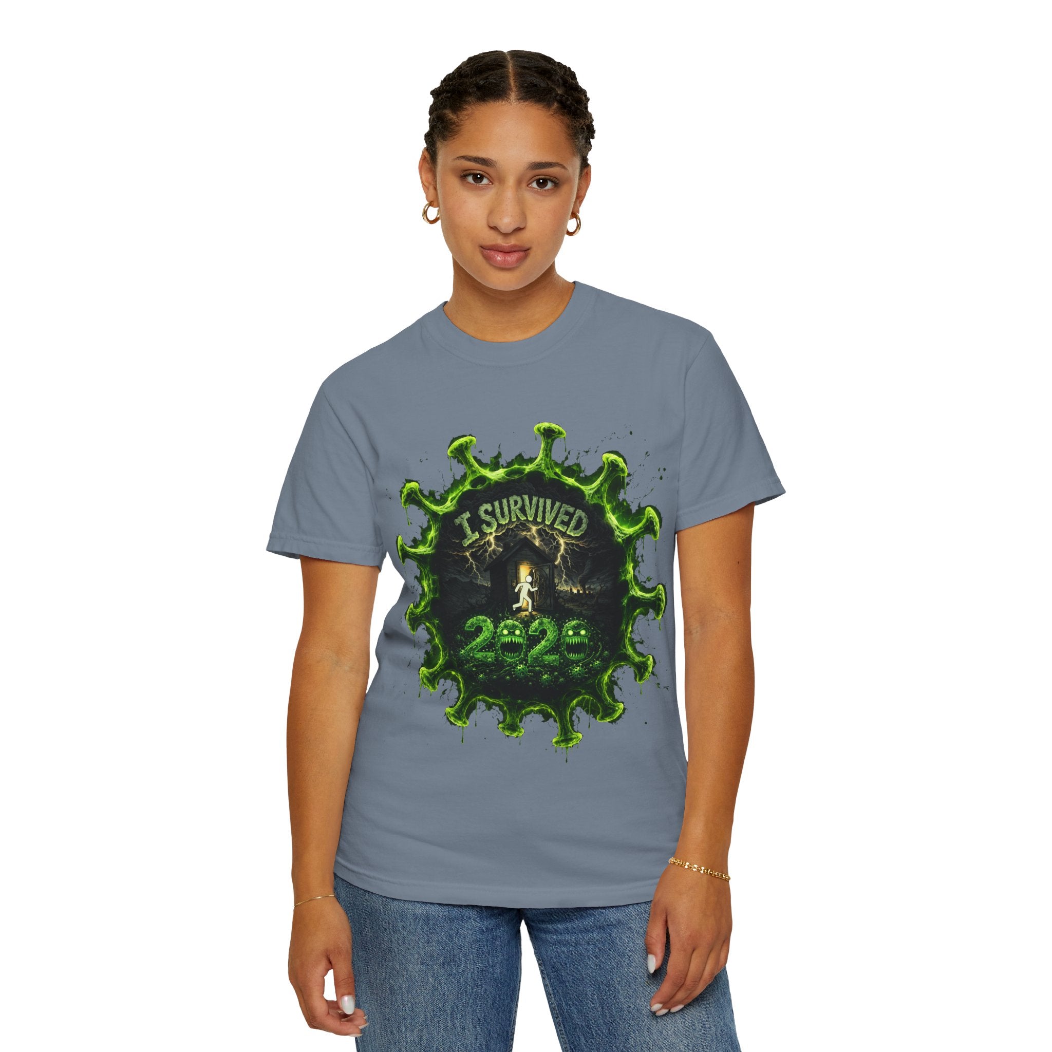 I Survived 2020 — Director's Cut S1:E4 "Mask Madness Mayhem Moment" | Pandemic Edition Unisex Garment-Dyed T-shirt