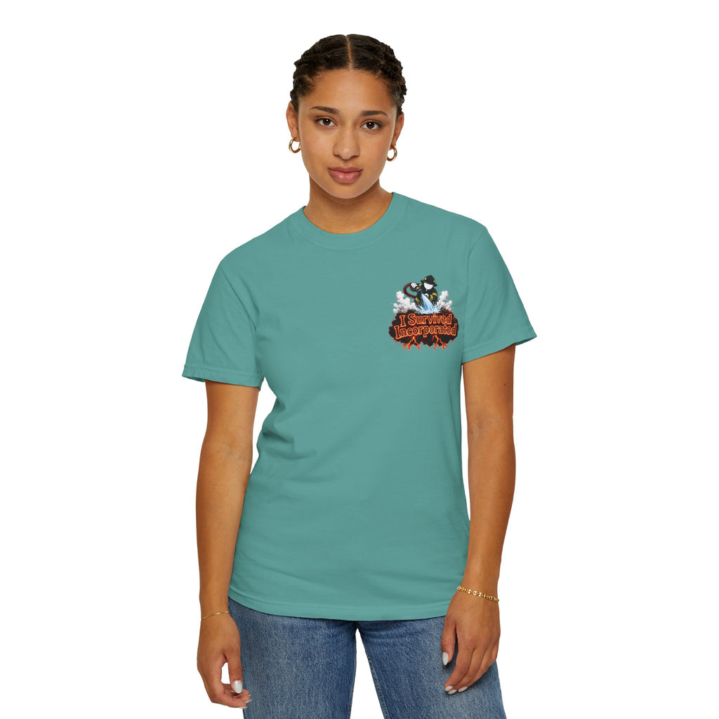 I Survived 2020 — "Please Stand By" Test Pattern Tee Wildfire Signal Edition Summer Premiere Unisex Garment-Dyed T-shirt