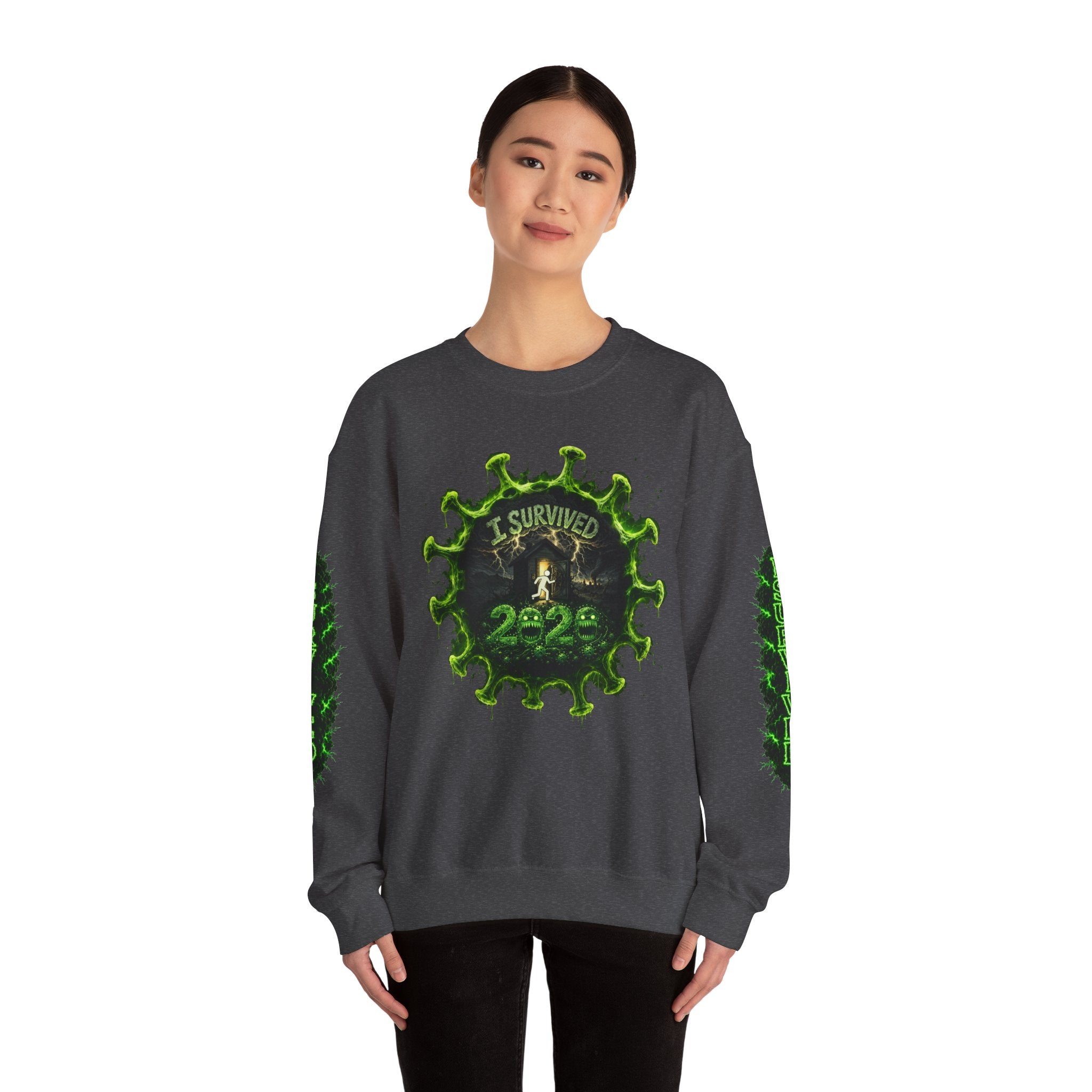 I Survived 2020 — Director's Cut S1:E1 "COVID-19: The Coronavirus" | Pandemic Edition Unisex Heavy Blend™ Crewneck Sweatshirt