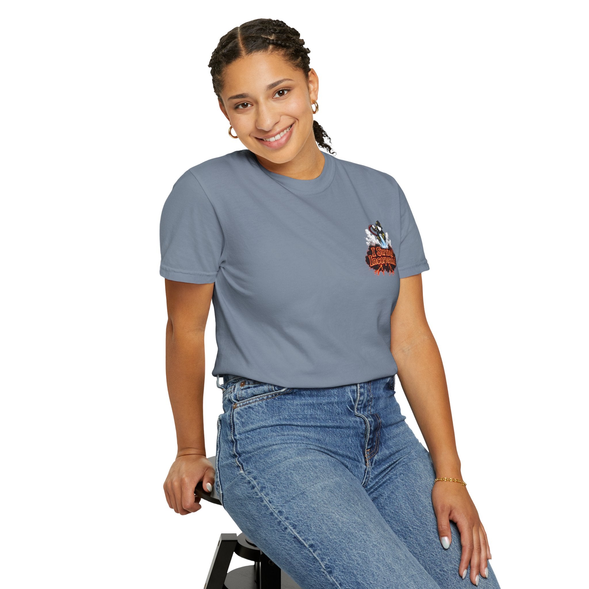 I Survived 2020 — "Please Stand By" Test Pattern Tee Wildfire Signal Edition Summer Premiere Unisex Garment-Dyed T-shirt