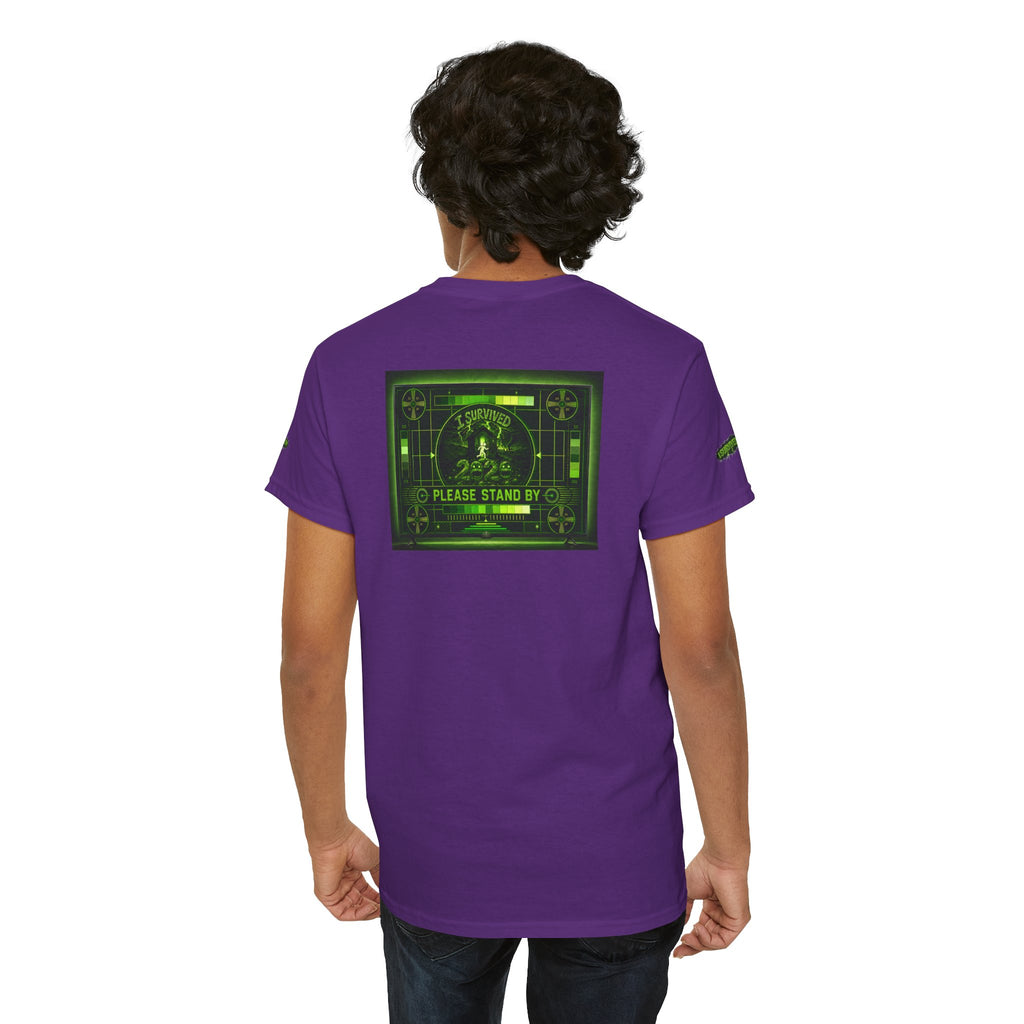 I Survived 2020 — "Please Stand By" Test Pattern Toxic Signal Tee Special Edition Summer Premiere Unisex Heavy Cotton Tee