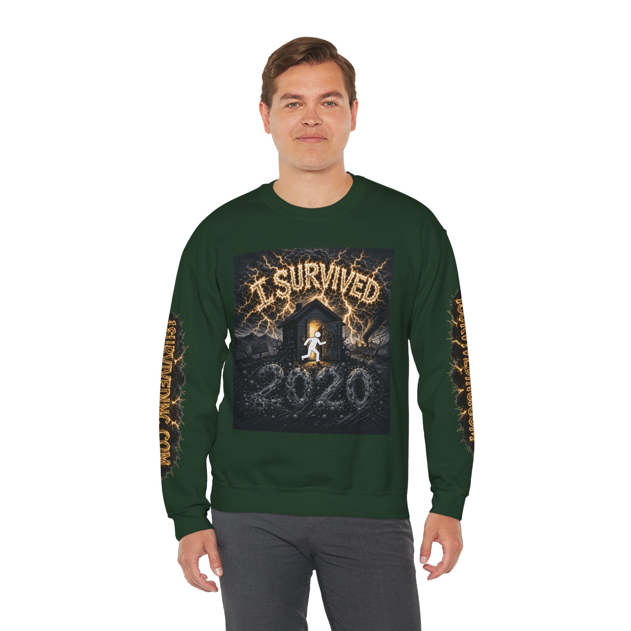 I Survived 2020 — Original PILOT Design: Special Edition Unisex Heavy Blend™ Crewneck Sweatshirt