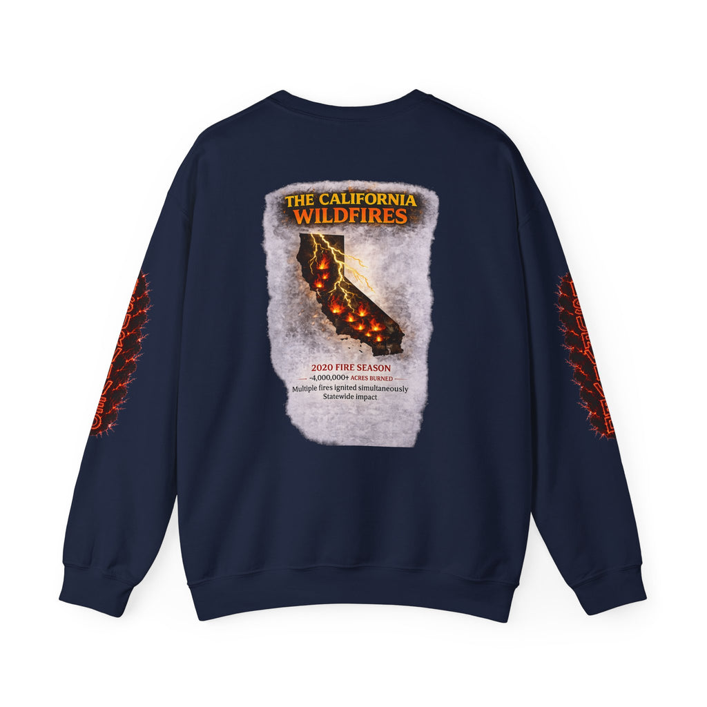 I Survived 2020 — Director's Cut S2:E3 "The California Wildfires" | Wildfire Edition Memorial Unisex Heavy Blend™ Crewneck Sweatshirt