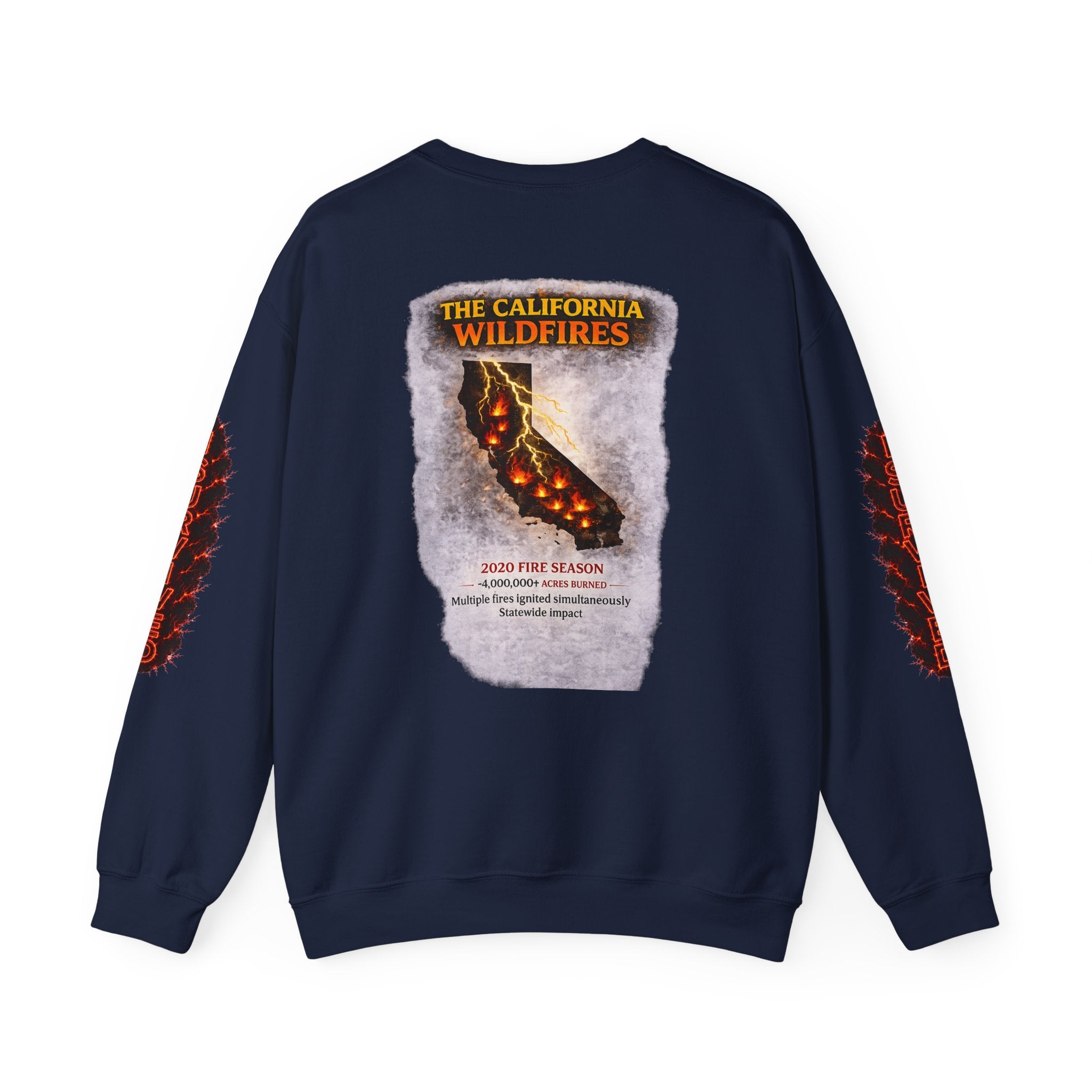I Survived 2020 — Director's Cut S2:E3 "The California Wildfires" | Wildfire Edition Memorial Unisex Heavy Blend™ Crewneck Sweatshirt